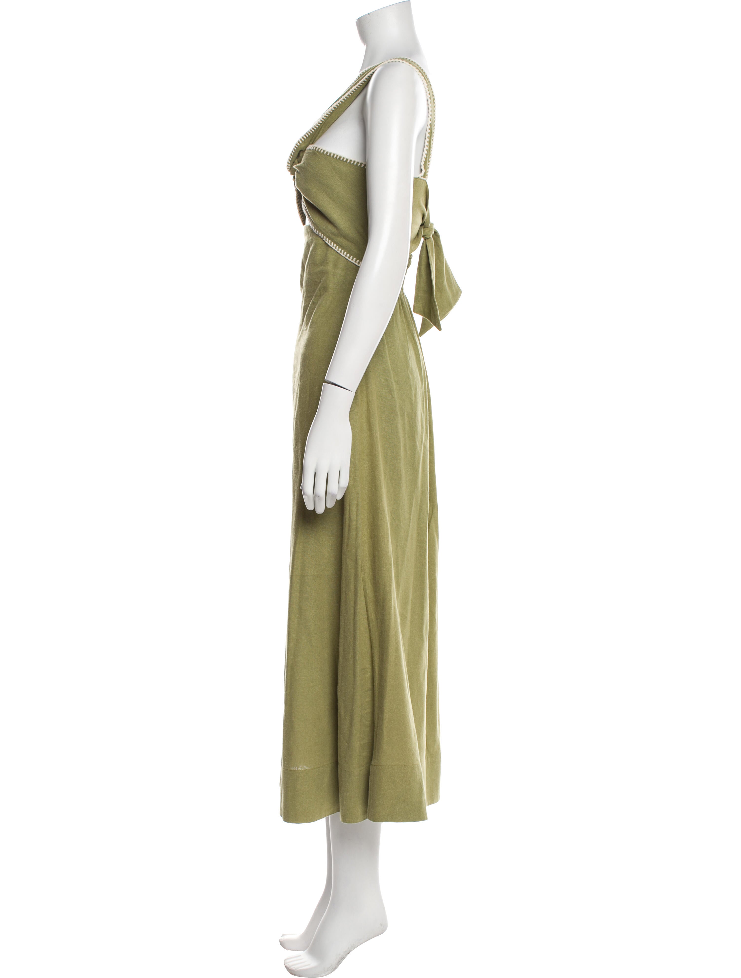 Johanna Ortiz Linen Long Dress