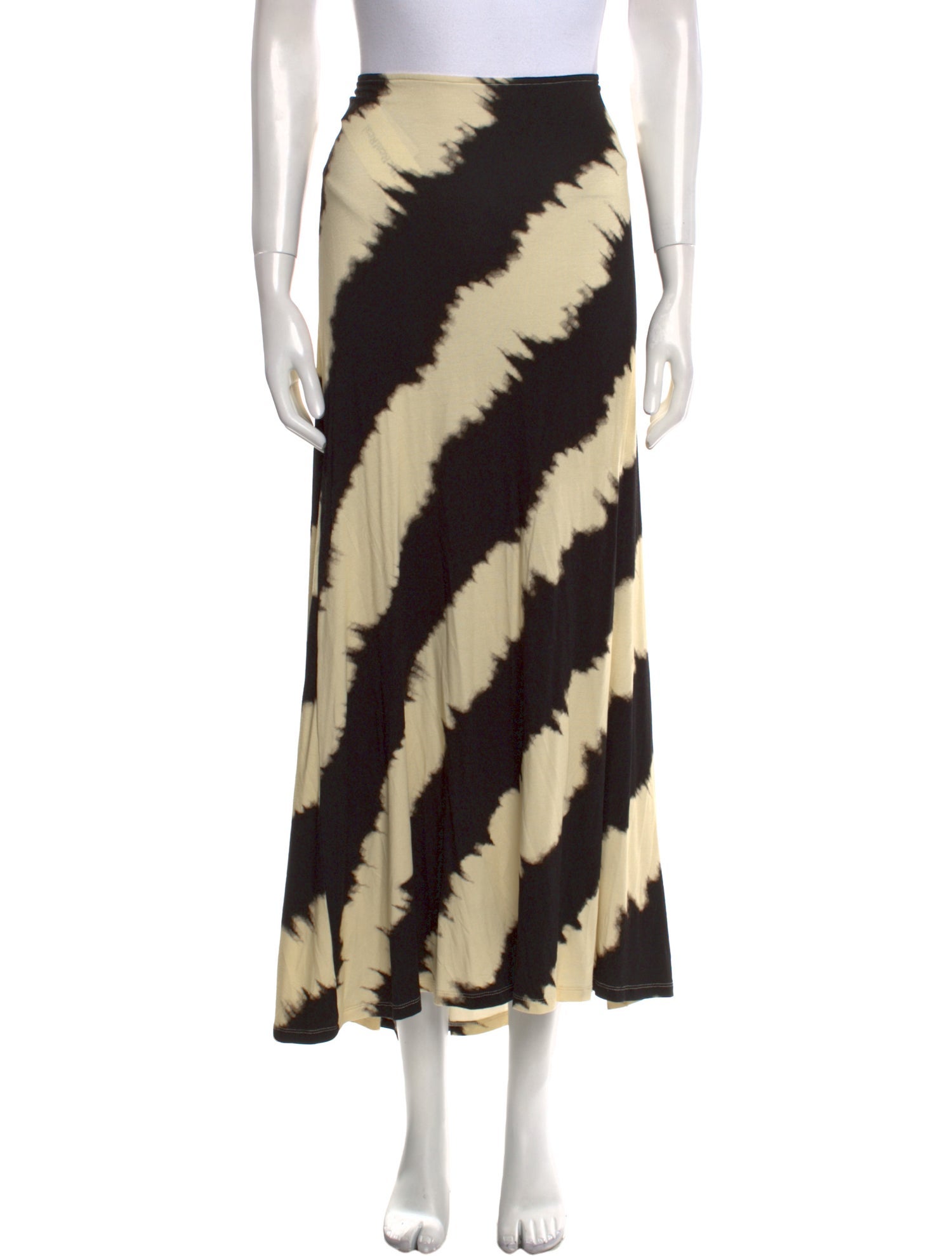 Johanna Ortiz Striped Midi Length Skirt