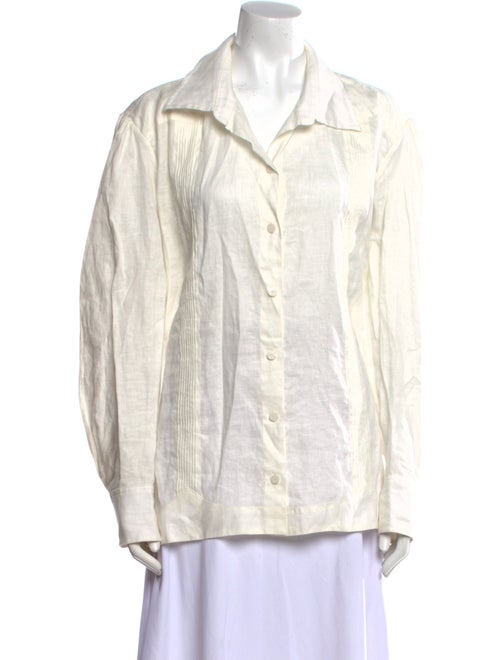 Johanna Ortiz Linen Long Sleeve Button-Up Top