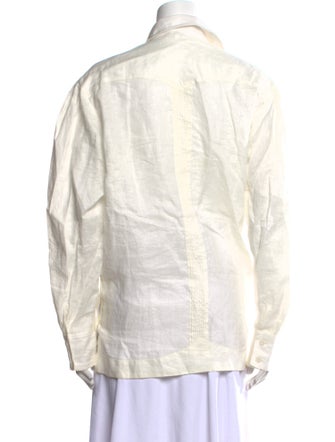 Johanna Ortiz Linen Long Sleeve Button-Up Top