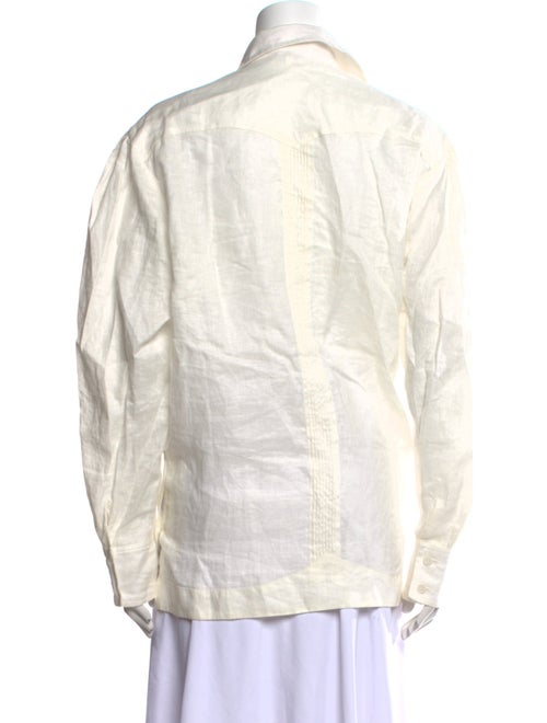 Johanna Ortiz Linen Long Sleeve Button-Up Top