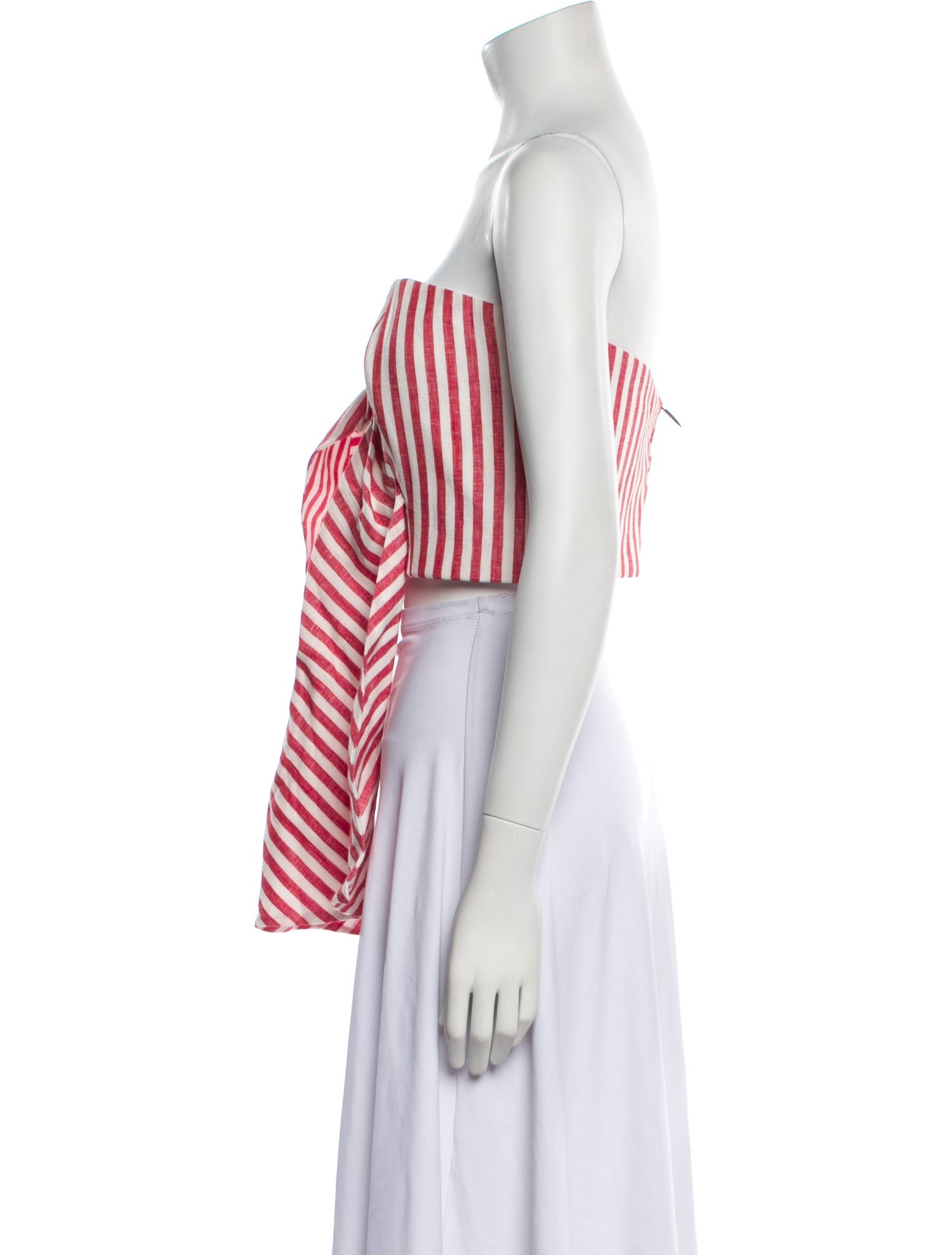 Johanna Ortiz Linen Striped Crop Top w/ Tags
