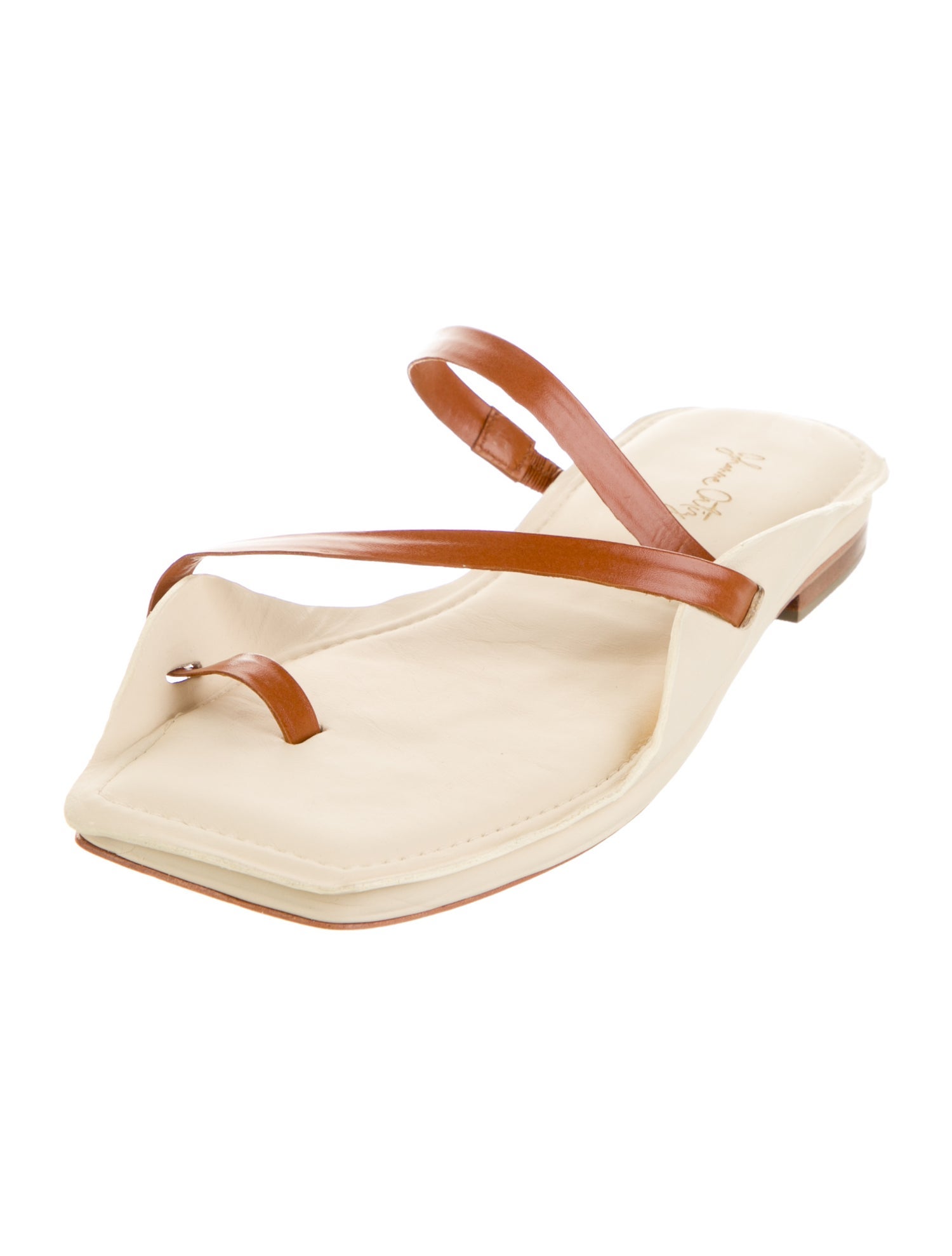 Johanna Ortiz Leather Colorblock Pattern Slides