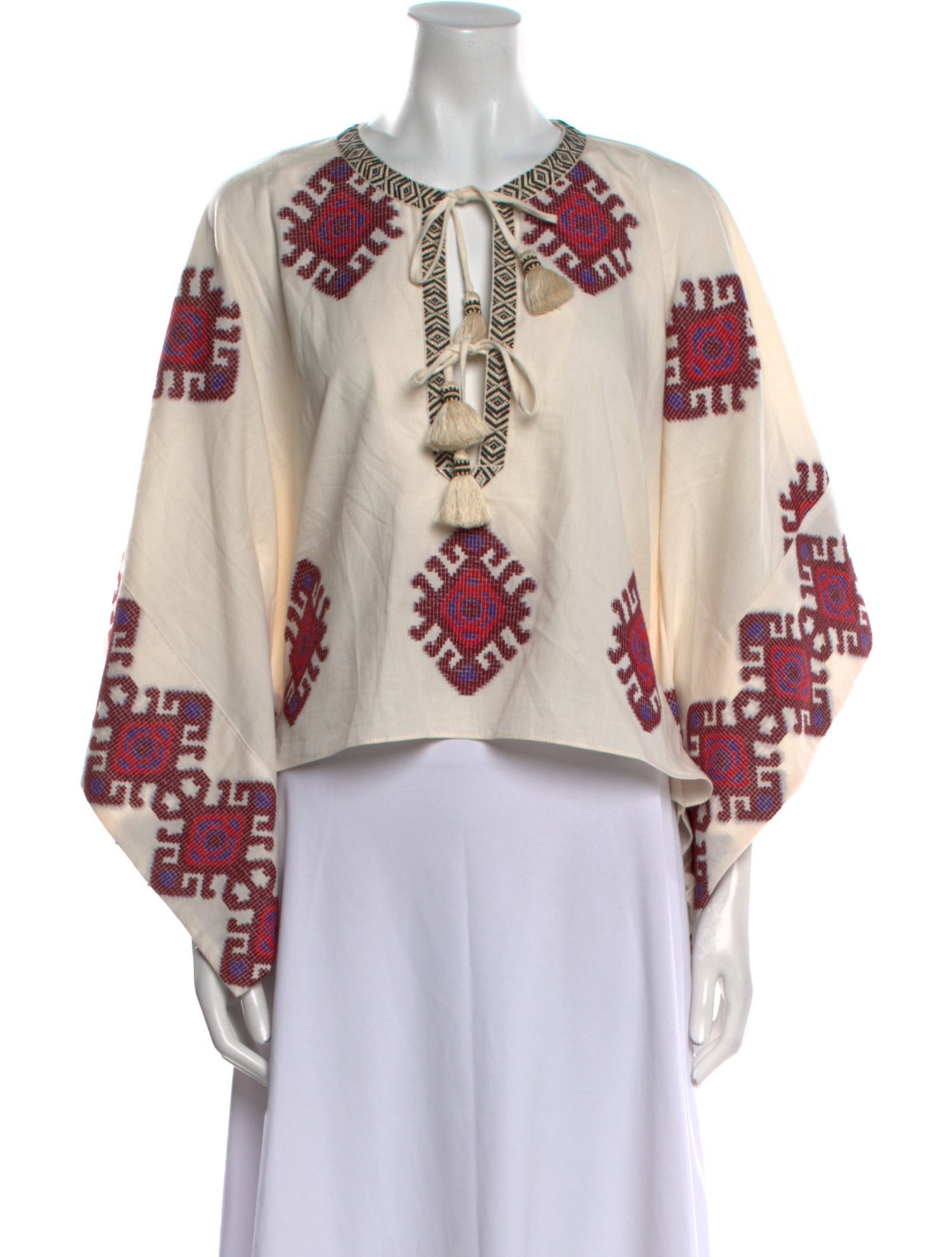 Johanna Ortiz Linen Printed Blouse