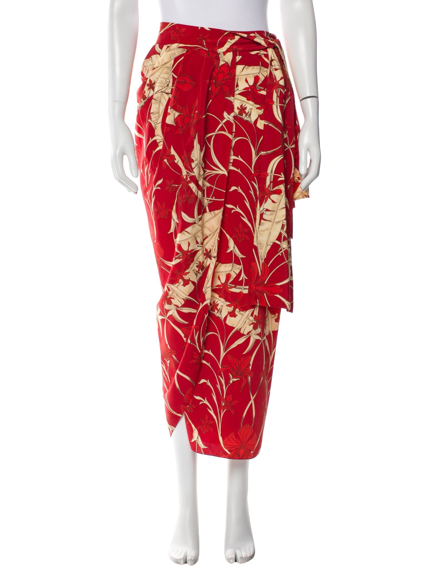 Johanna Ortiz Floral Print Midi Length Skirt