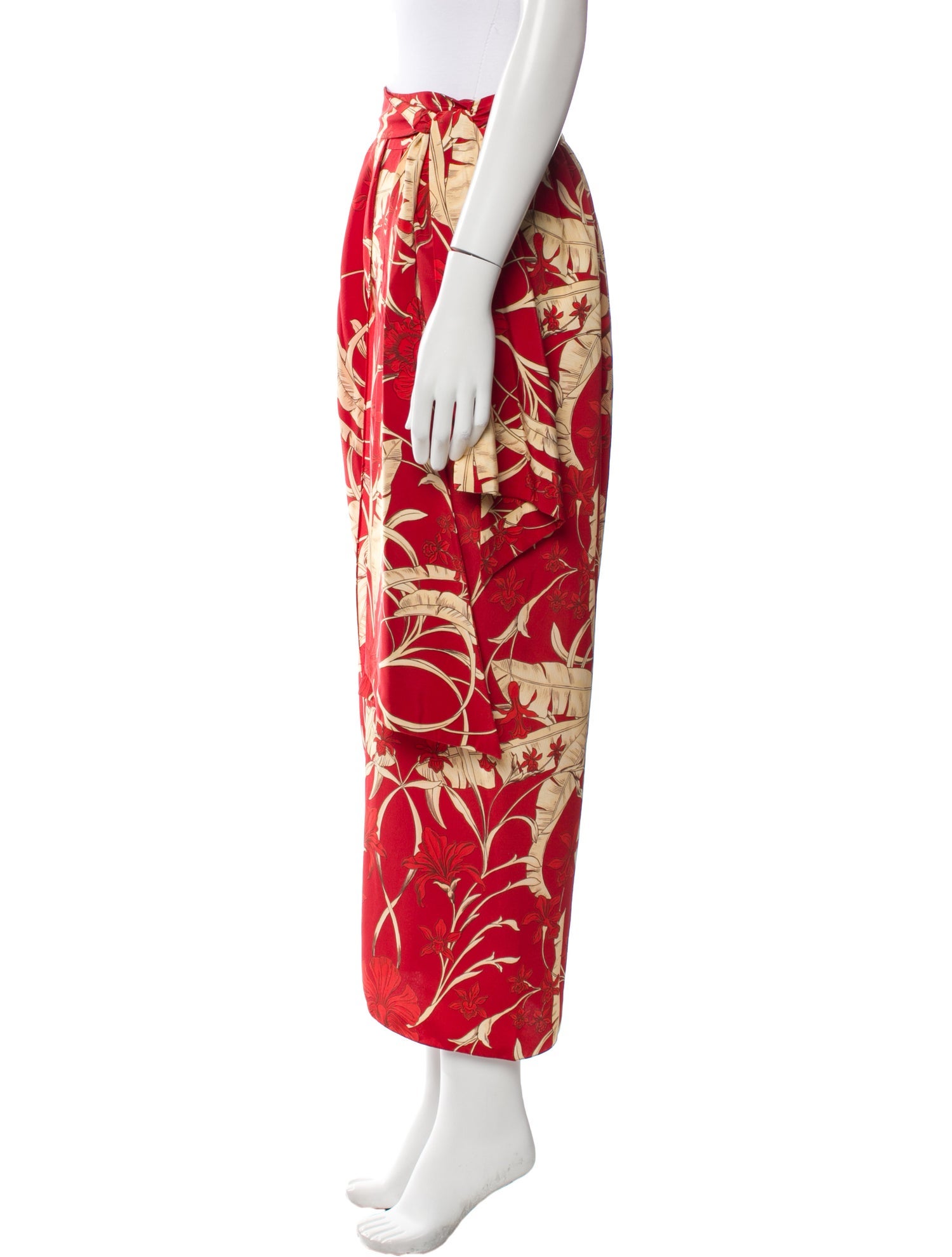 Johanna Ortiz Floral Print Midi Length Skirt