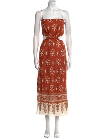 Johanna Ortiz Linen Midi Length Dress