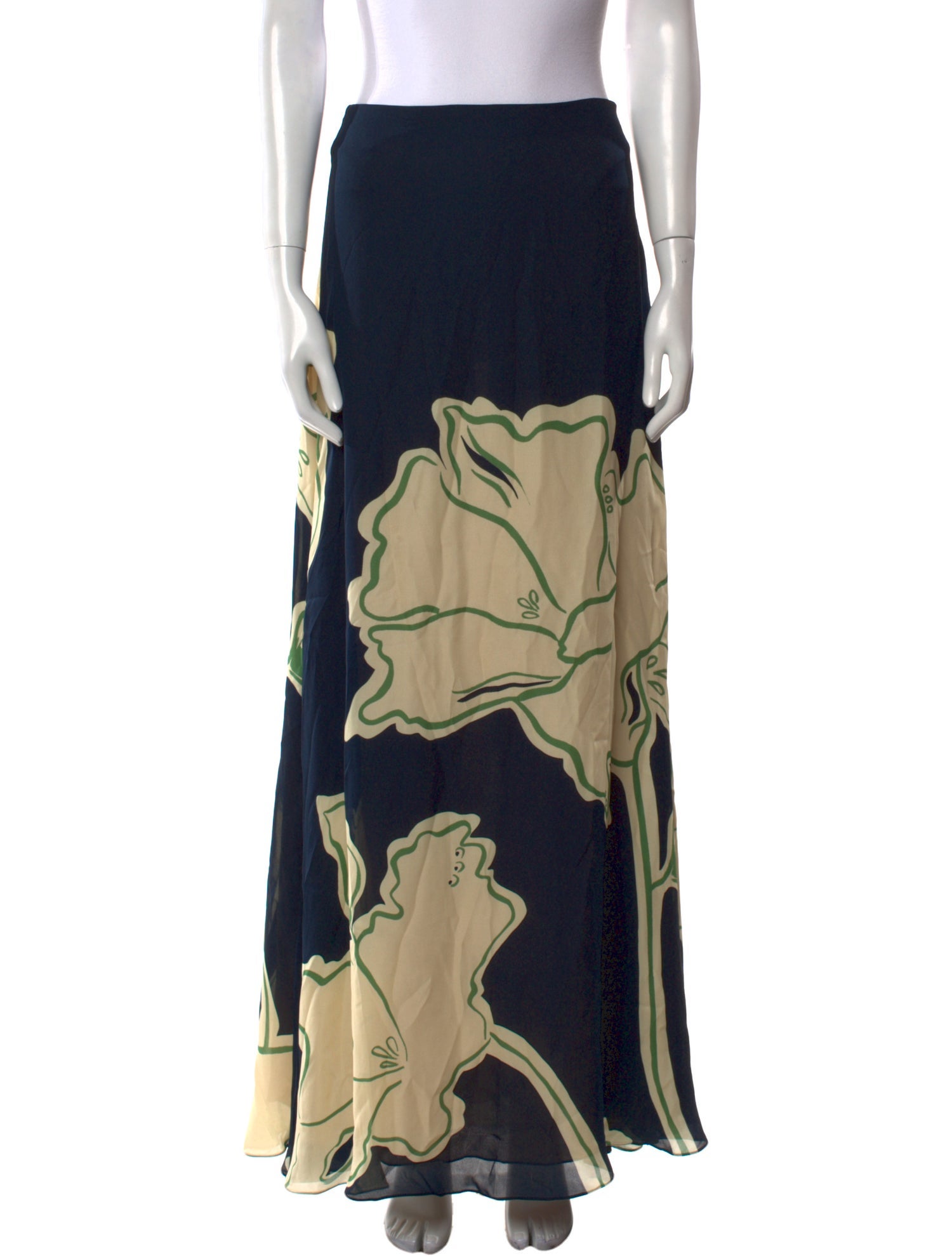 Johanna Ortiz Silk Long Skirt