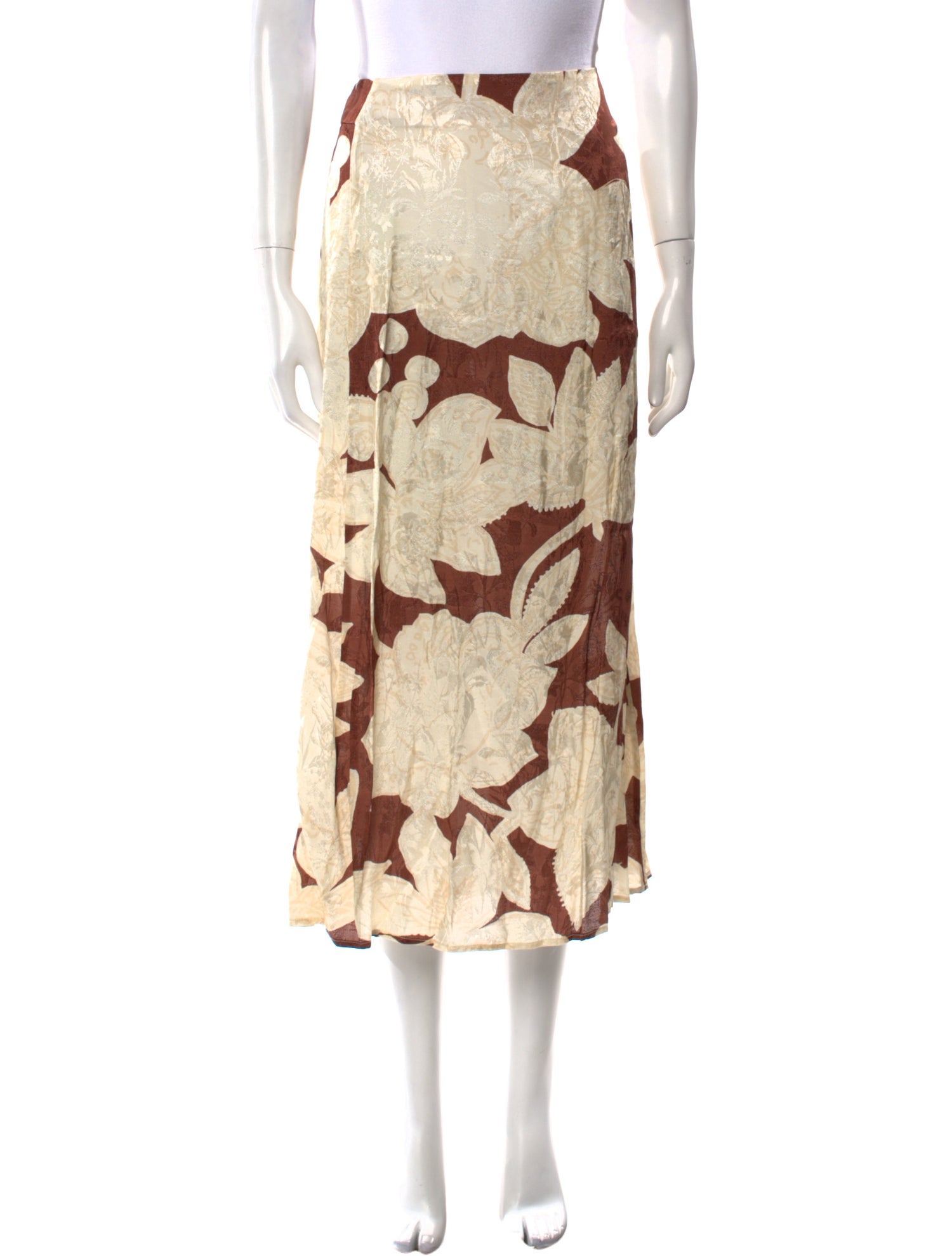 Johanna Ortiz Floral Print Midi Length Skirt