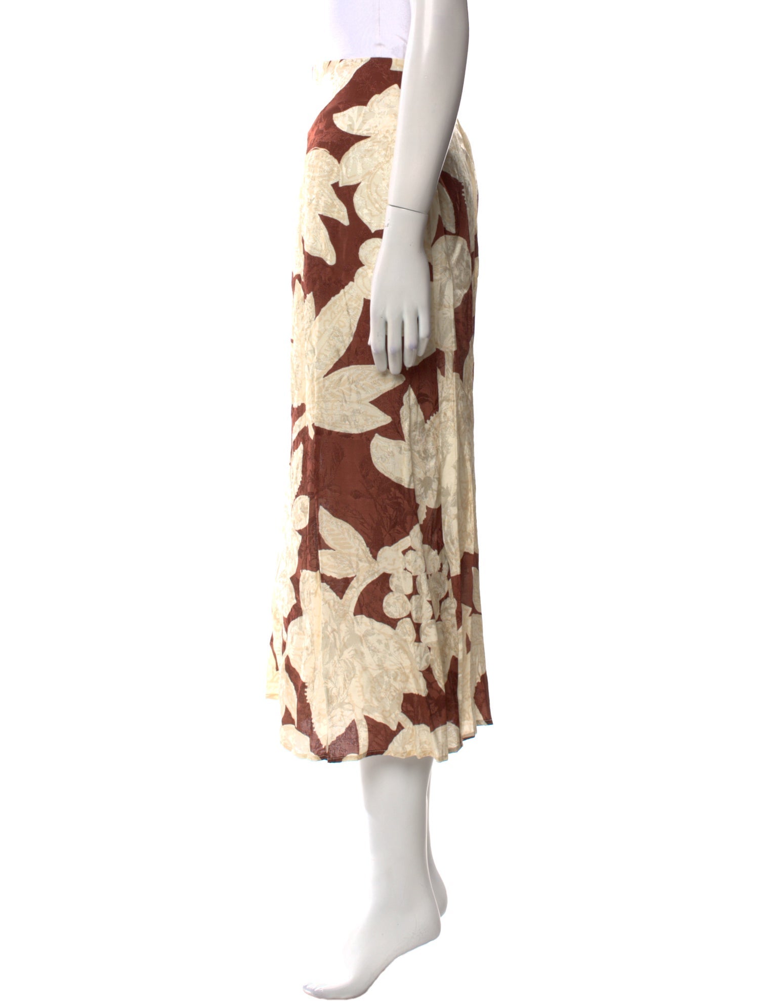 Johanna Ortiz Floral Print Midi Length Skirt