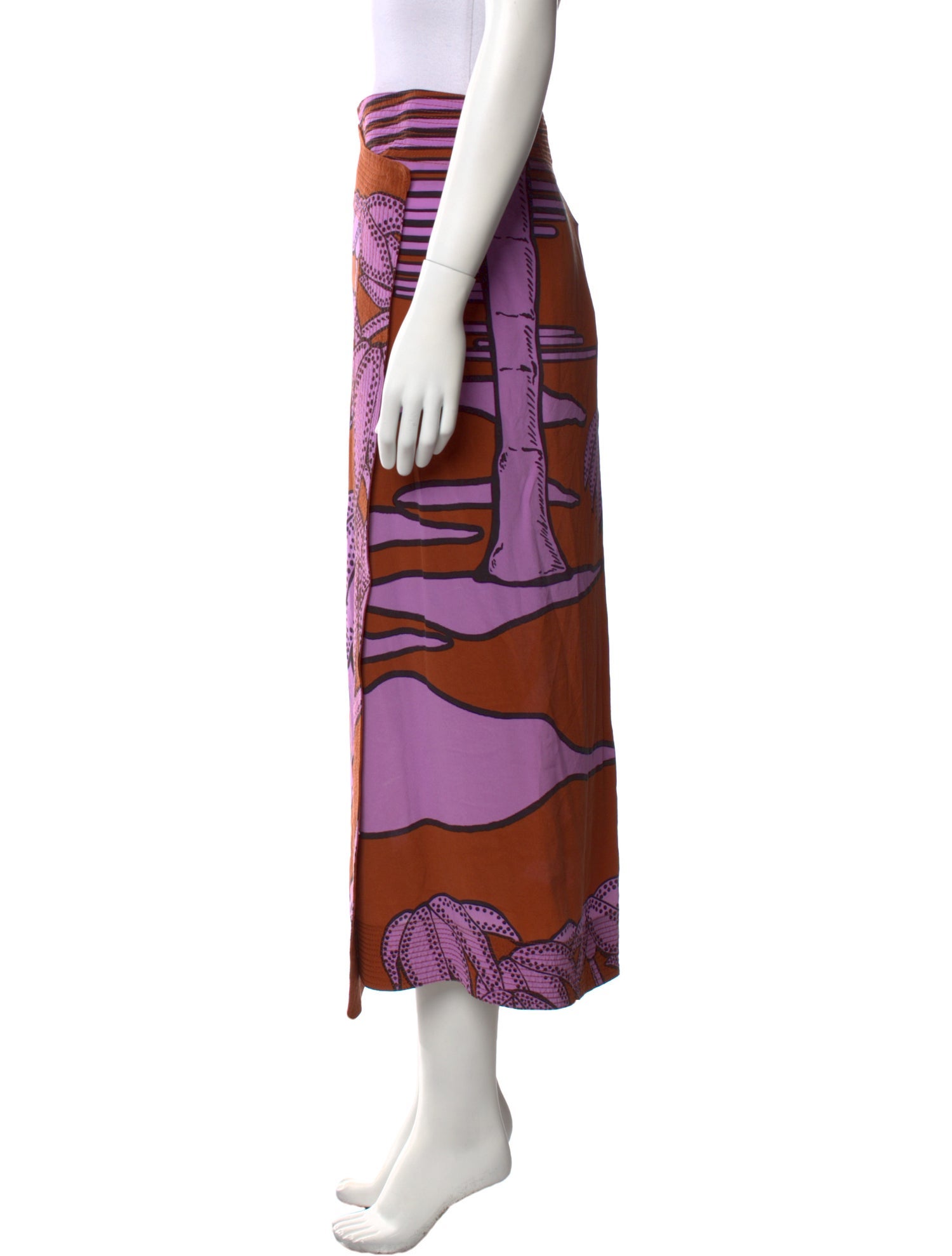 Johanna Ortiz Silk Midi Length Skirt