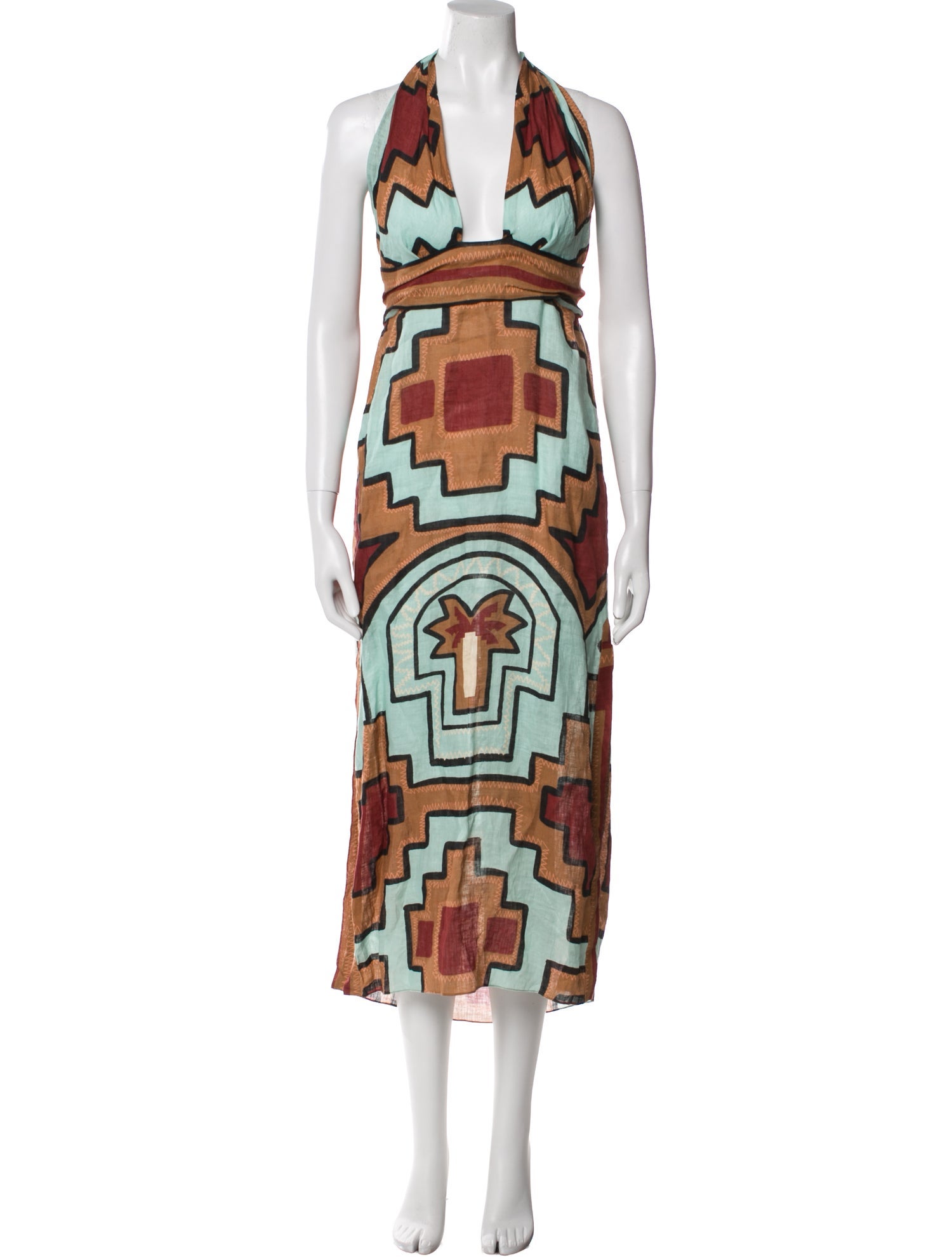 Johanna Ortiz Linen Long Dress