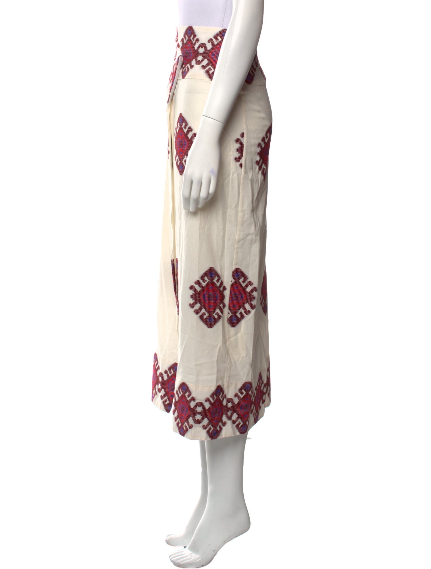 Johanna Ortiz Printed Midi Length Skirt