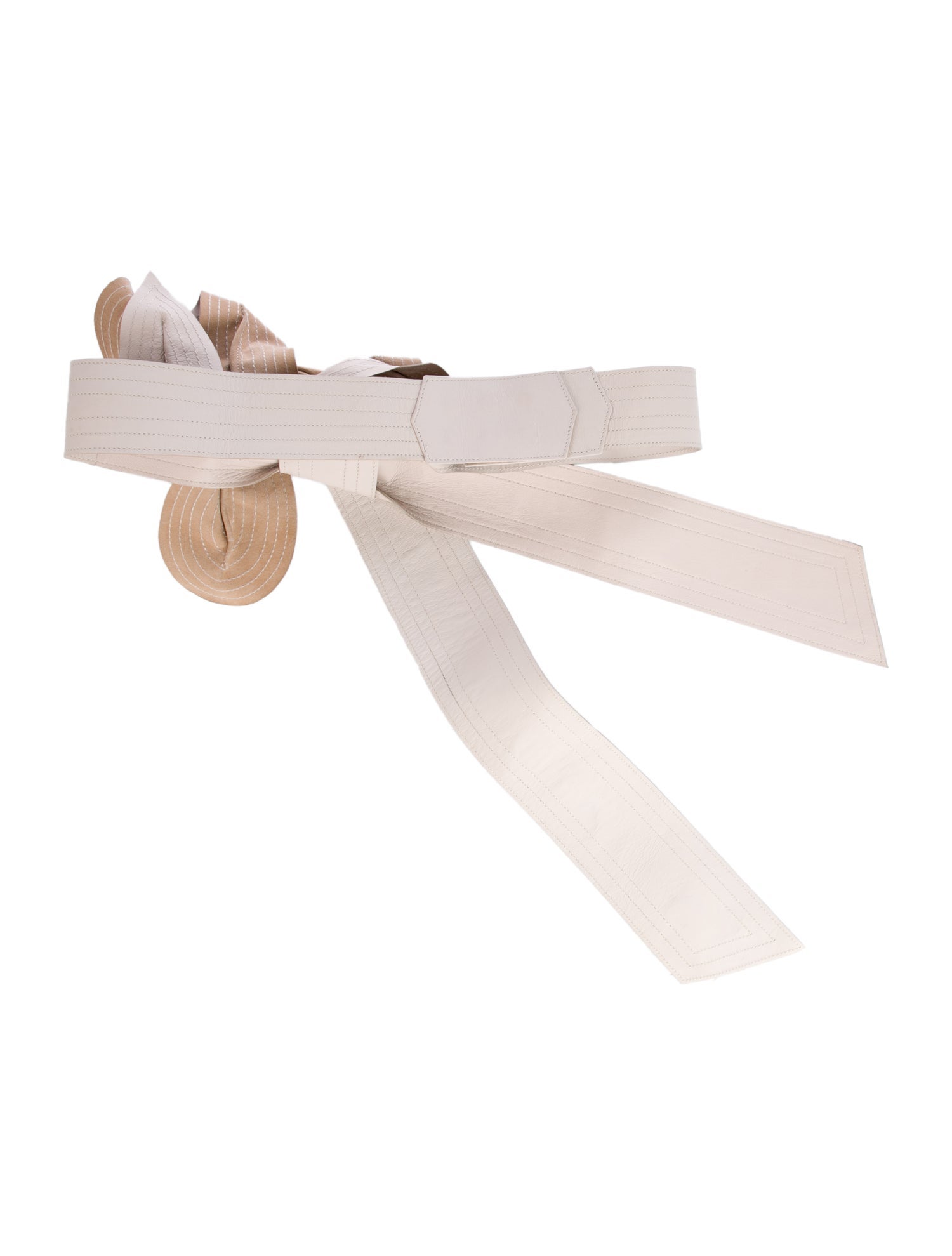 Johanna Ortiz Leather Bow Accents Waist Belt