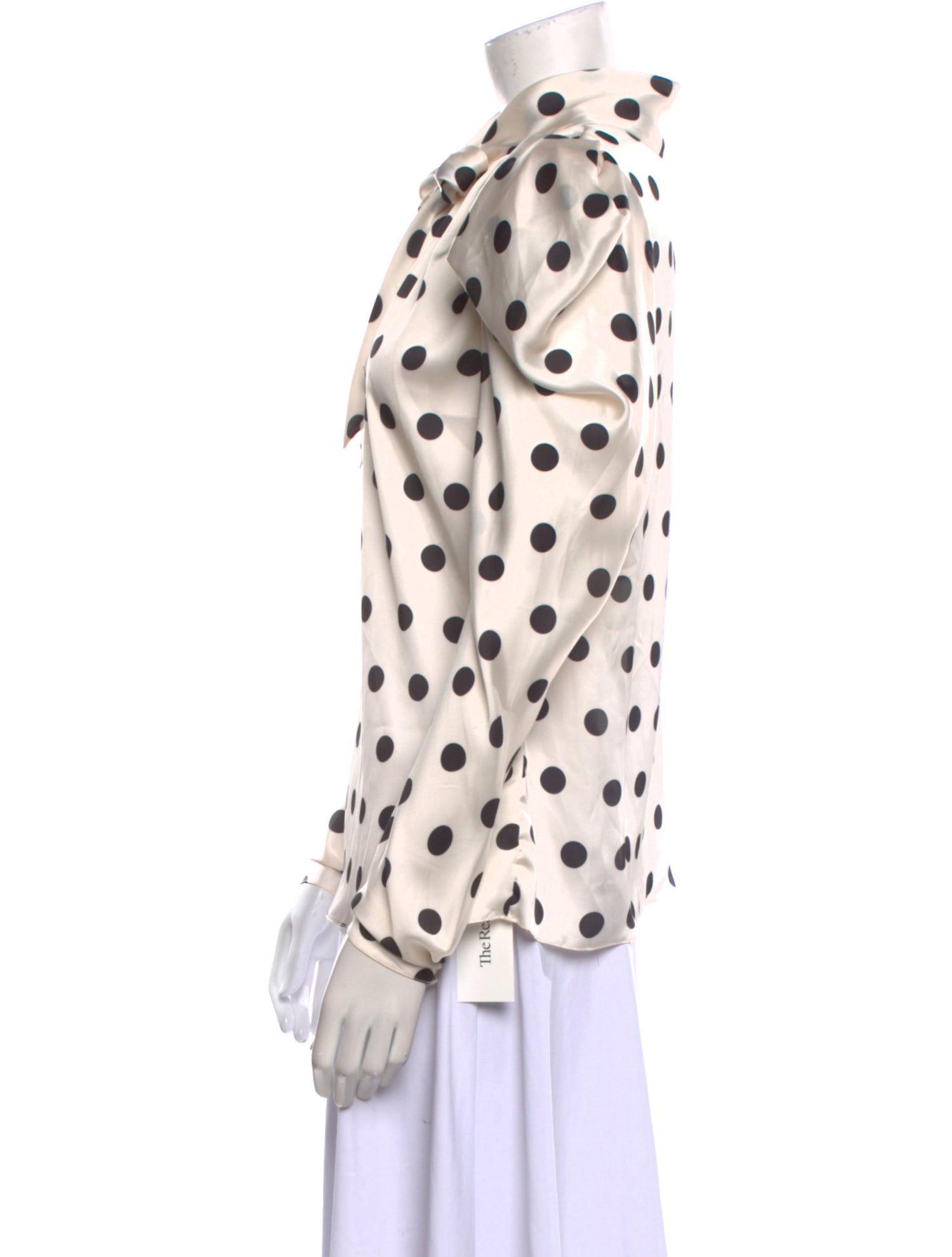 Johanna Ortiz Polka Dot Print Tie Neck Blouse w/ Tags