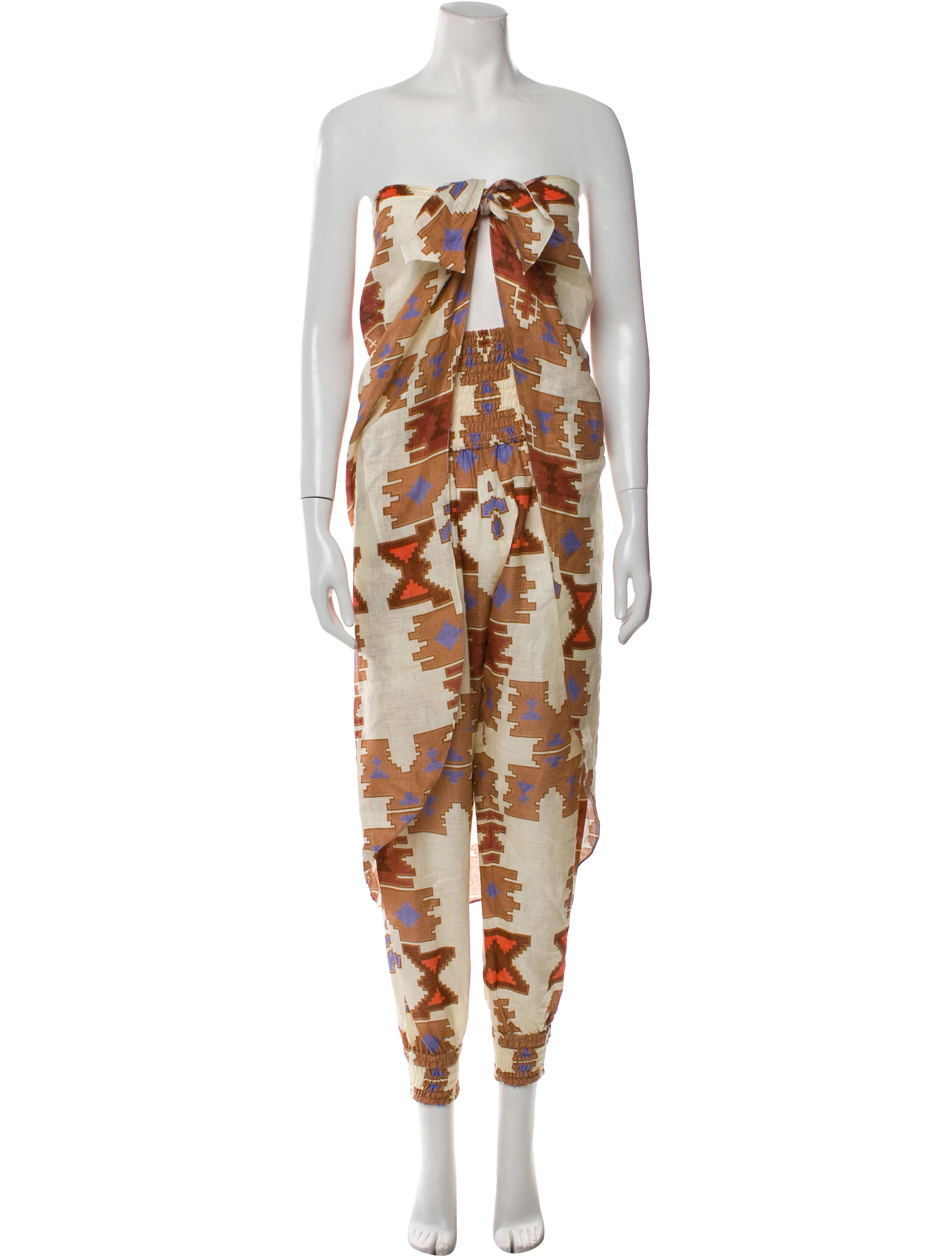 Johanna Ortiz Linen Printed Pant Set