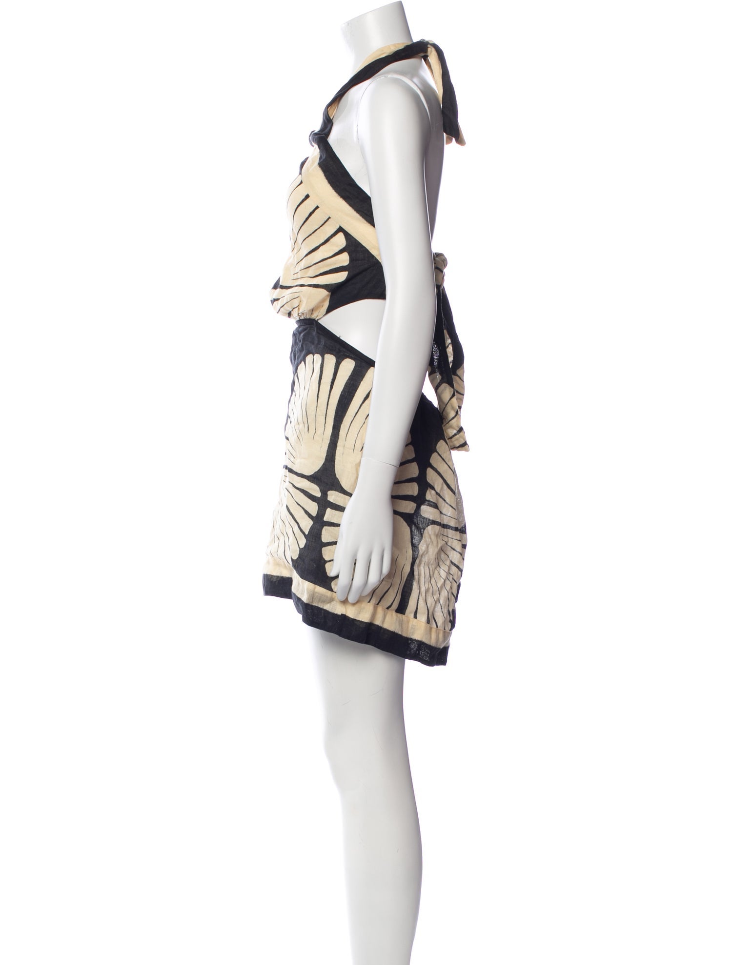 Johanna Ortiz Linen Mini Dress