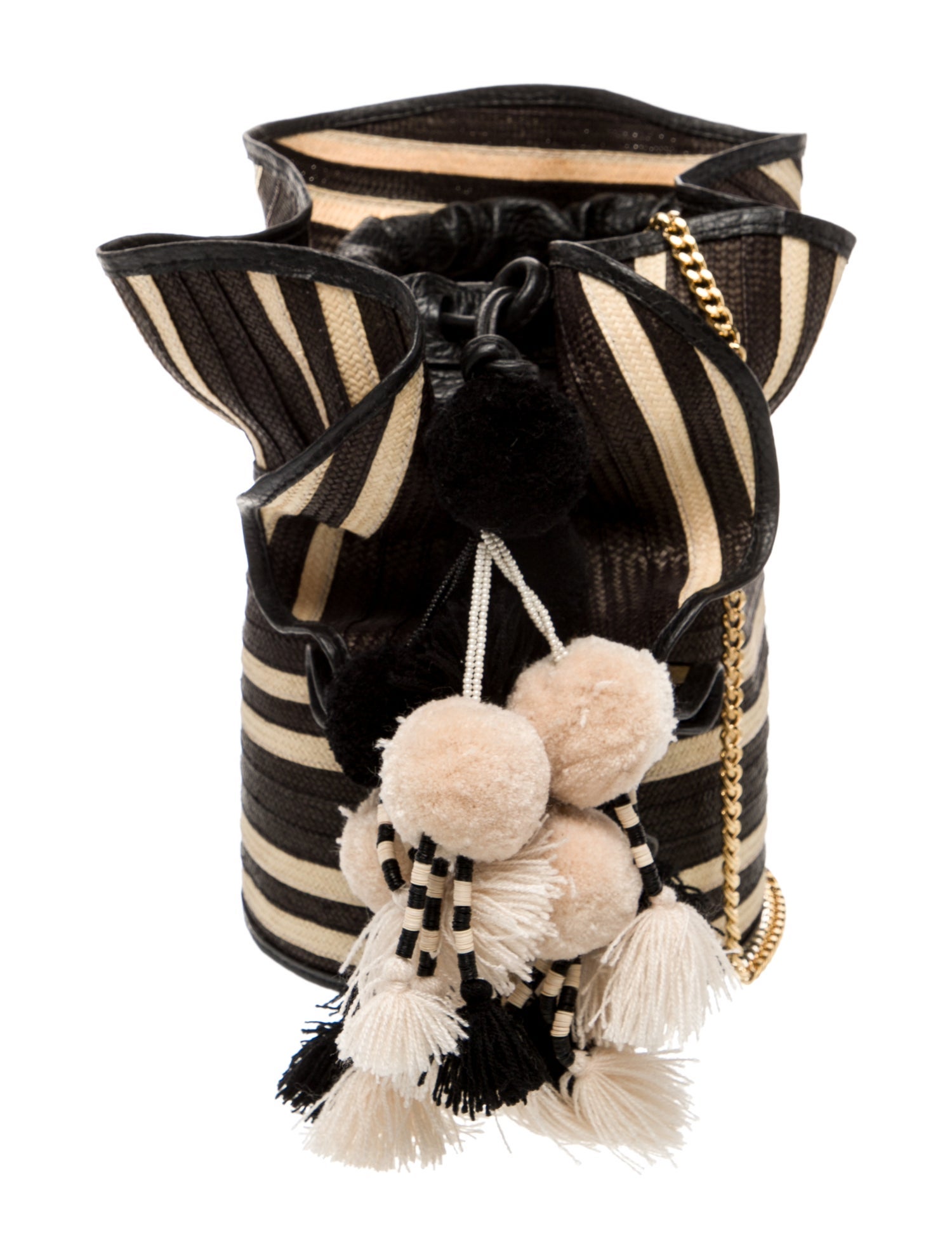 Johanna Ortiz Straw Bucket Bag