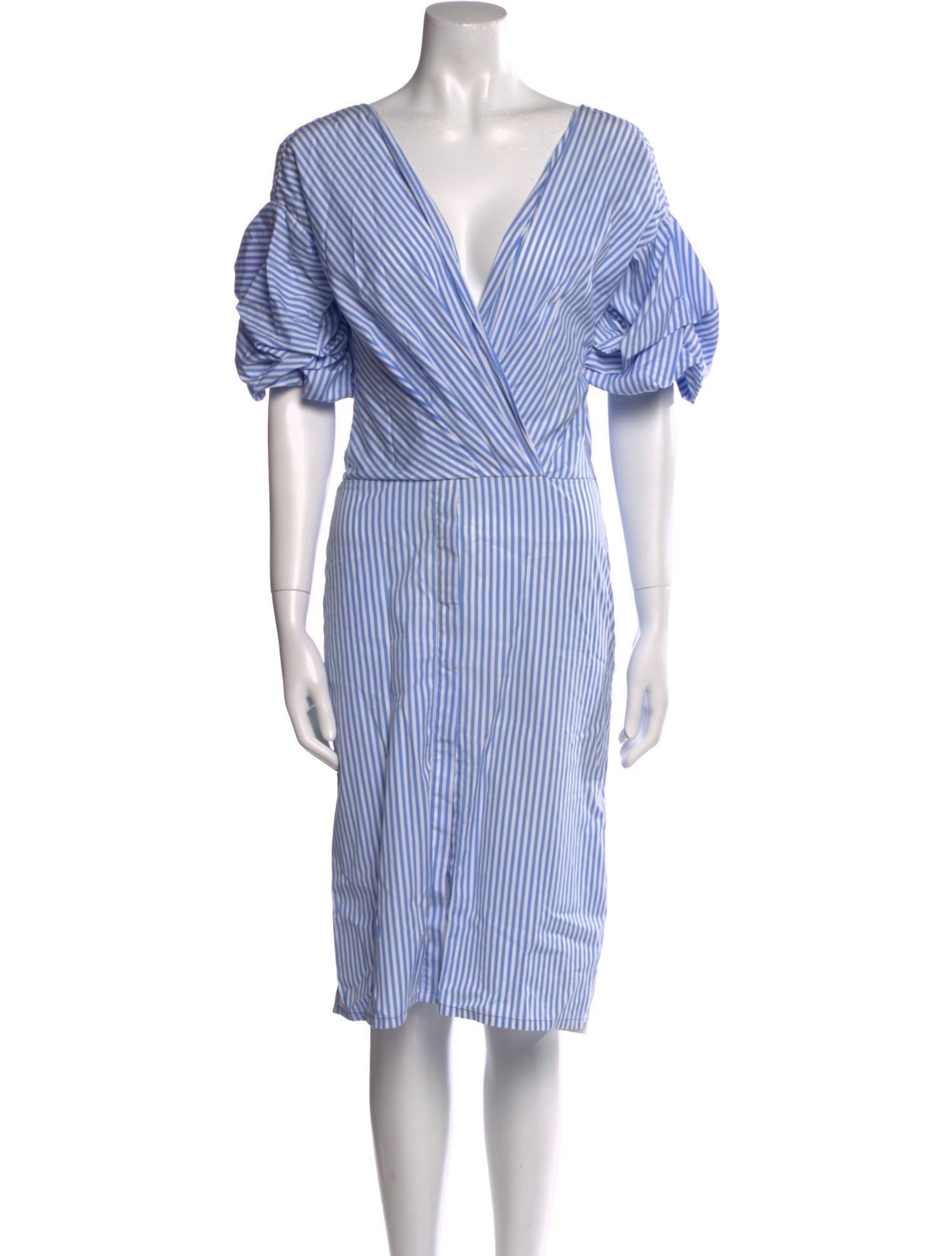 Johanna Ortiz Striped Midi Length Dress