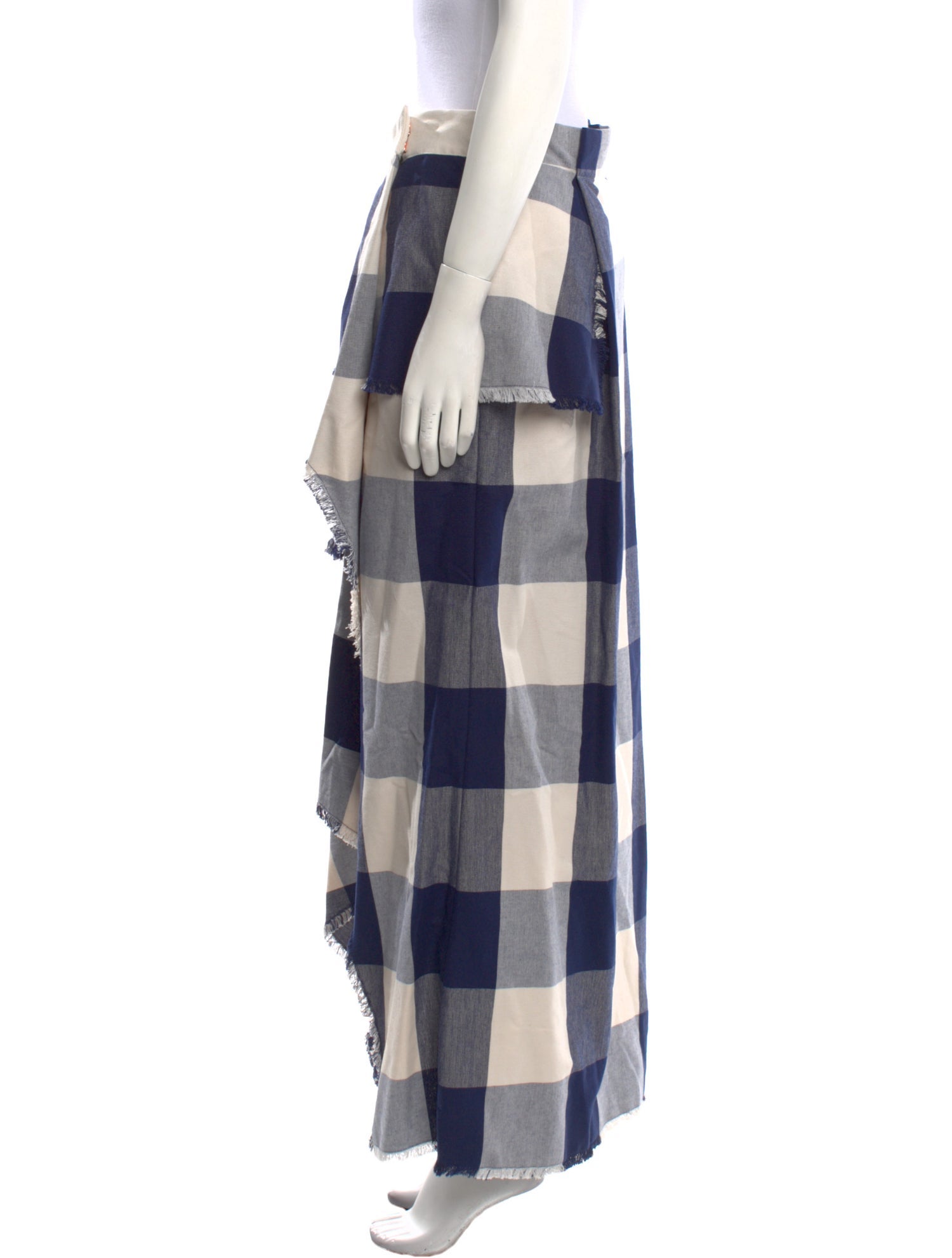 Johanna Ortiz Plaid Print Long Skirt w/ Tags