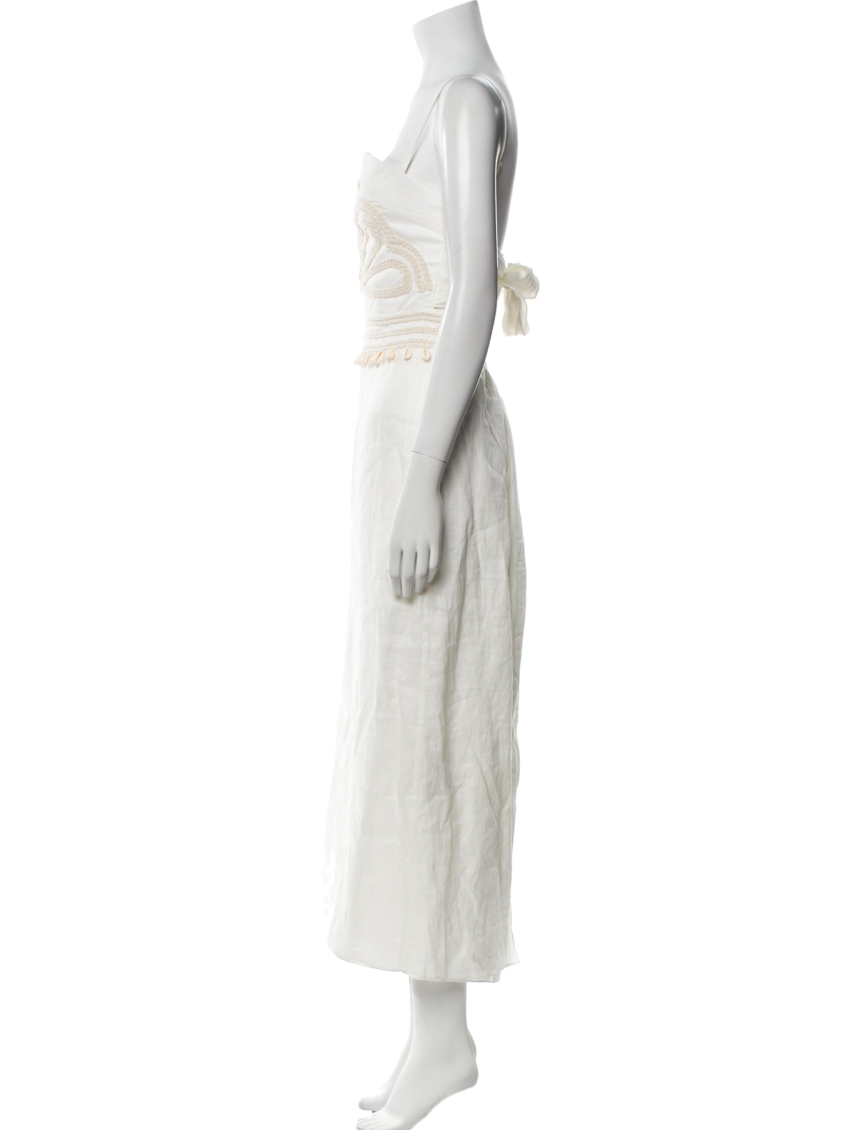 Johanna Ortiz Linen Long Dress