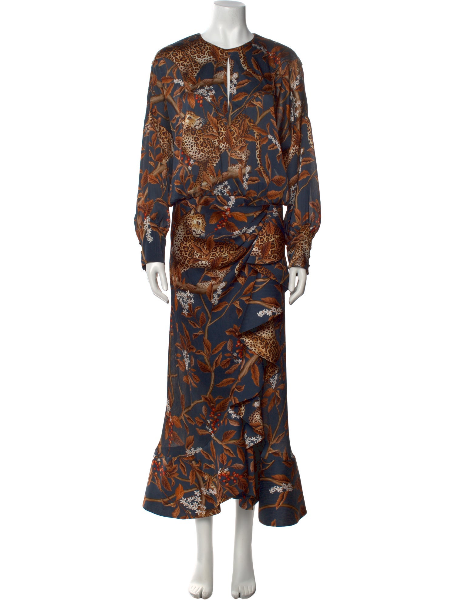 Johanna Ortiz Printed Long Dress