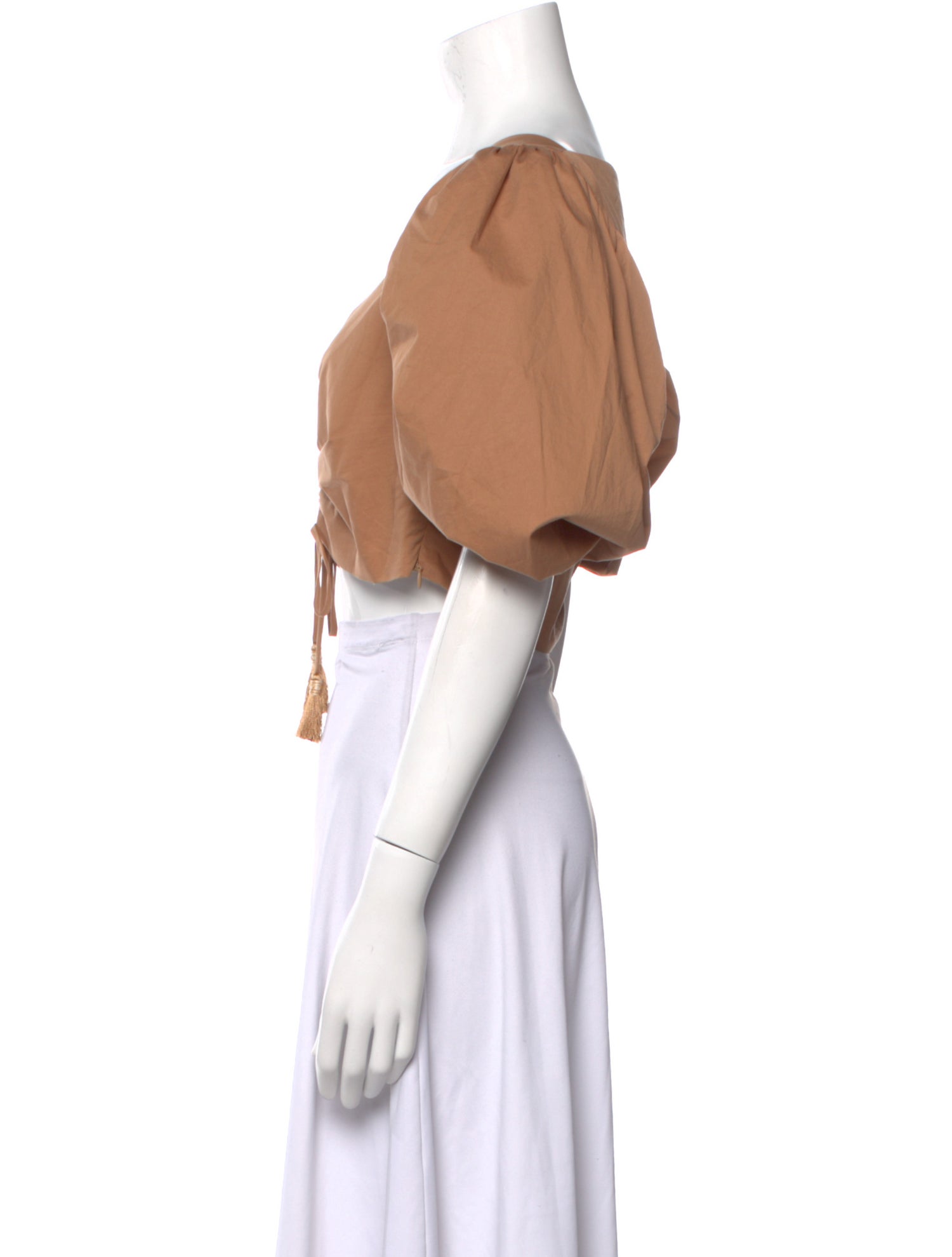 Johanna Ortiz V-Neck Short Sleeve Crop Top