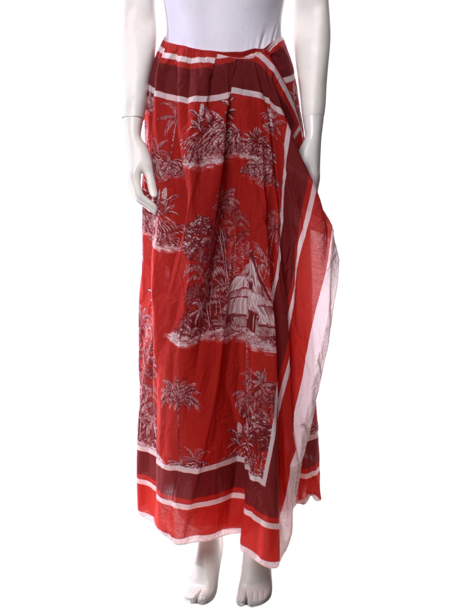 Johanna Ortiz Printed Midi Length Skirt