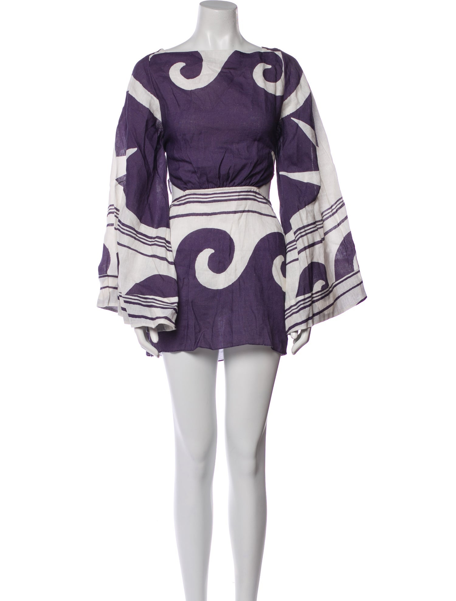 Johanna Ortiz Linen Mini Dress