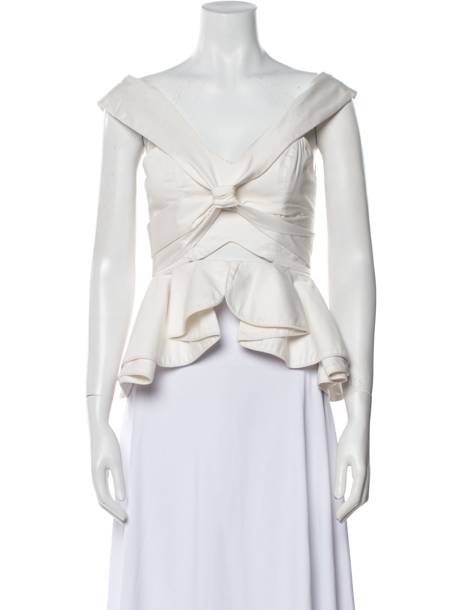 Johanna Ortiz V-Neck Sleeveless Crop Top