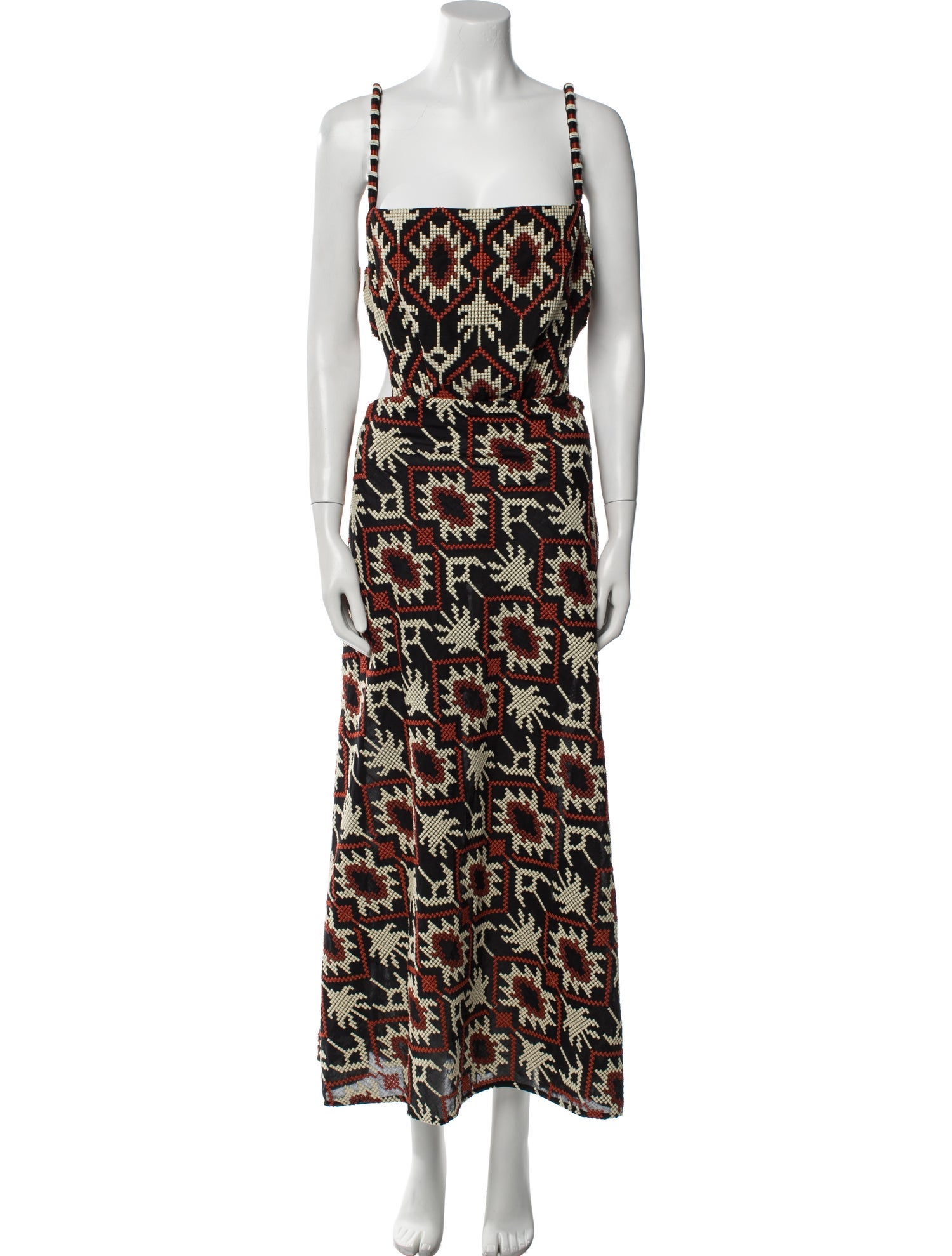 Johanna Ortiz Printed Midi Length Dress