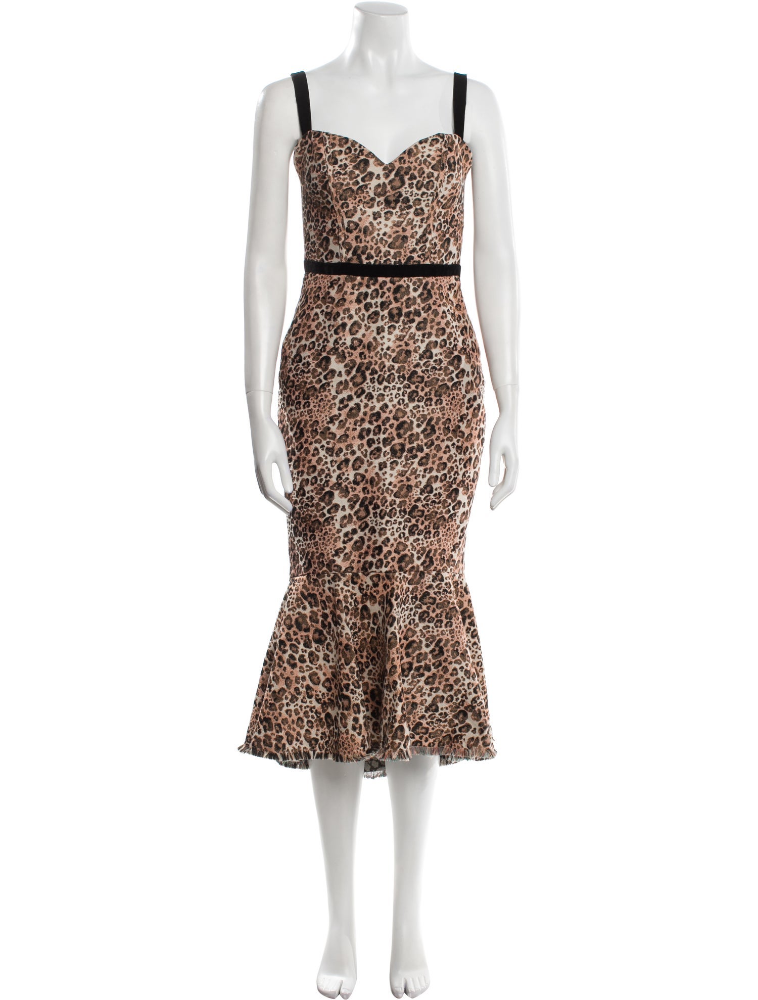 Johanna Ortiz Animal Print Midi Length Dress