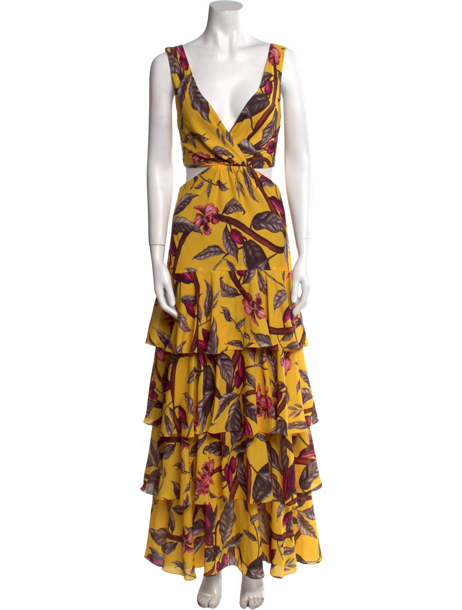 Johanna Ortiz Floral Print Long Dress