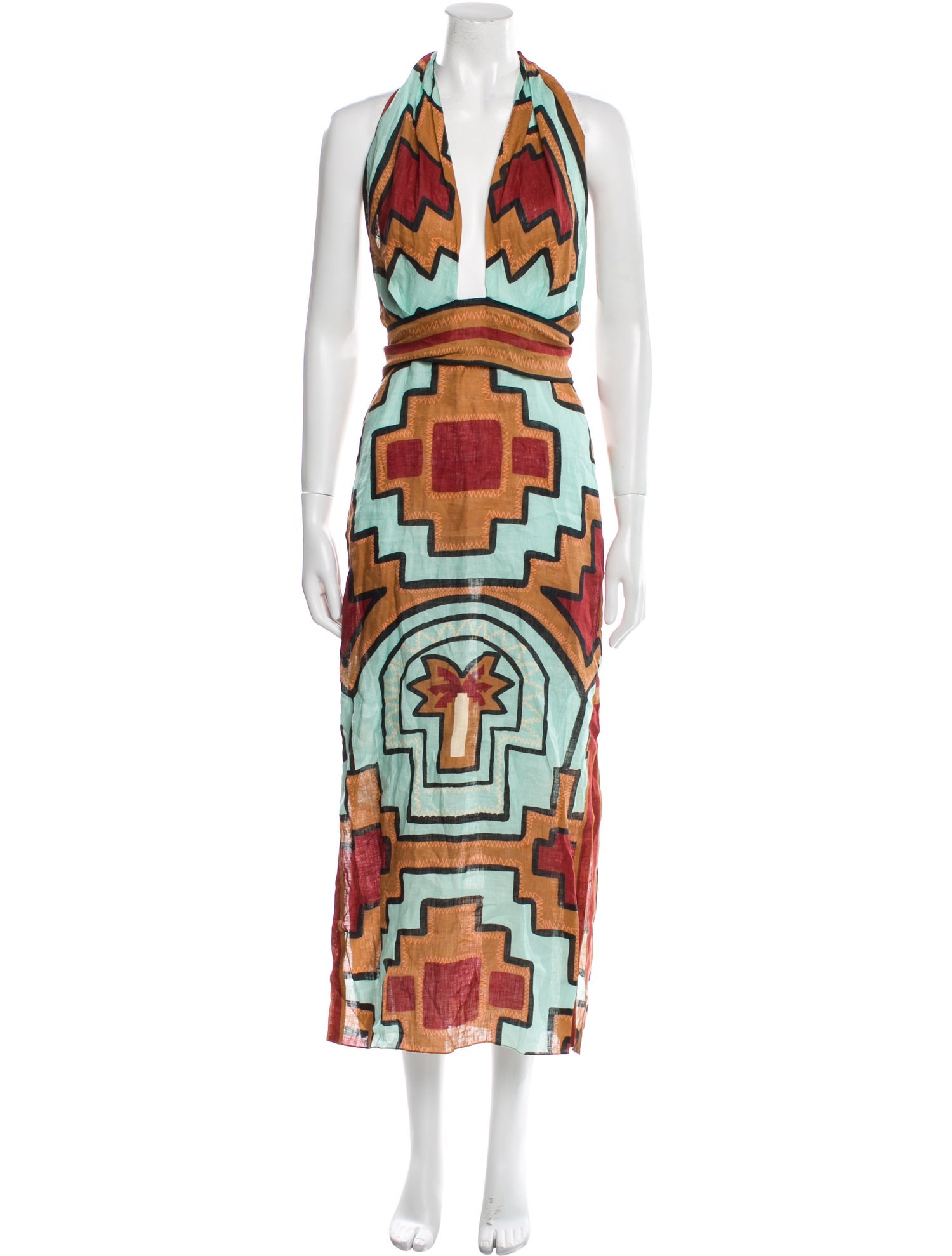 Johanna Ortiz Linen Long Dress