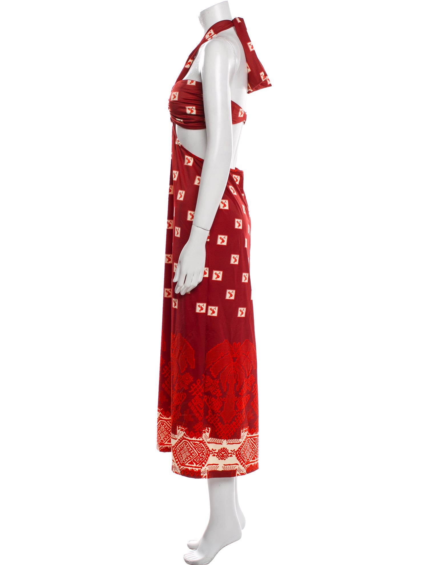 Johanna Ortiz Printed Long Dress w/ Tags