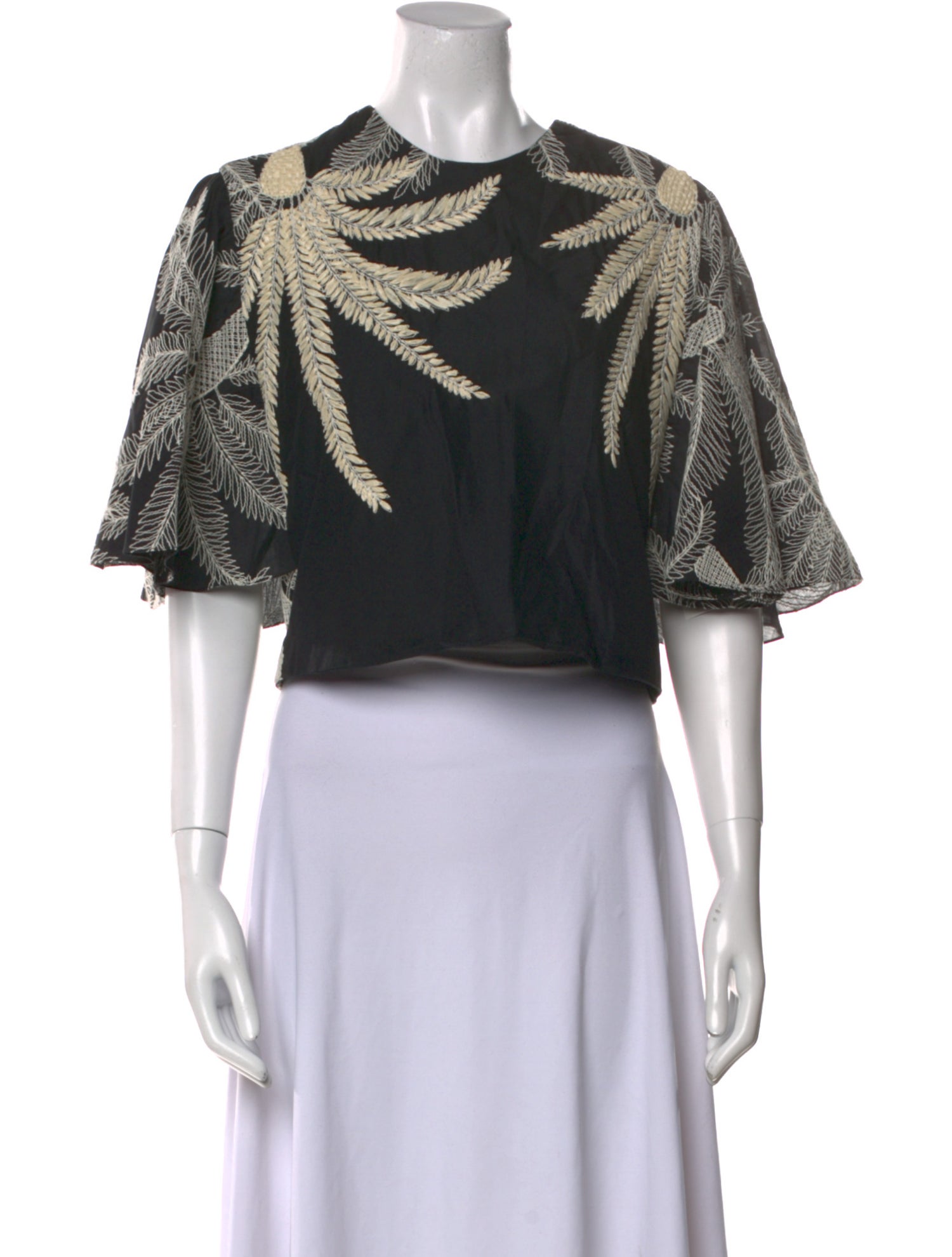 Johanna Ortiz Clar Mind Top Printed Crop Top