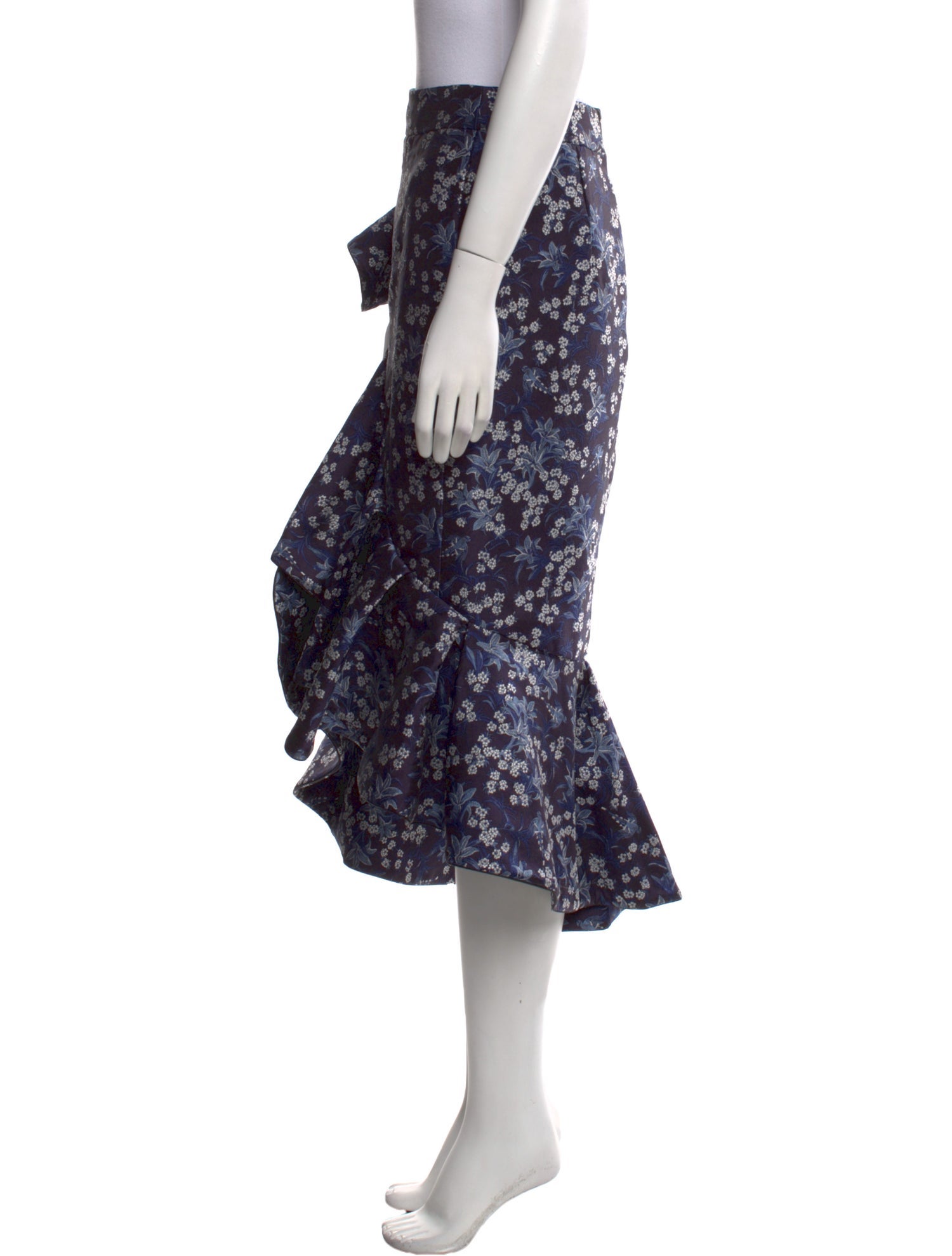 Johanna Ortiz Floral Print Midi Length Skirt