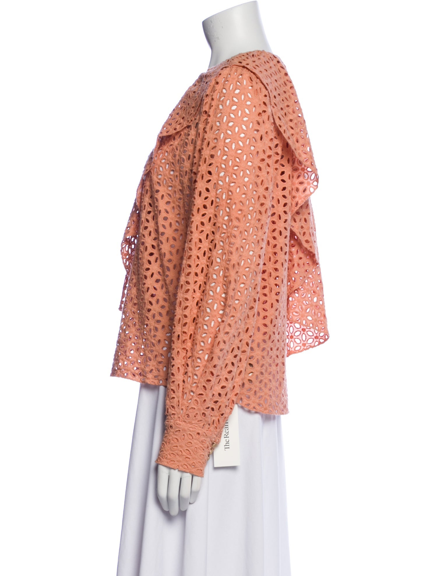 Johanna Ortiz Lace Pattern Crew Neck Blouse