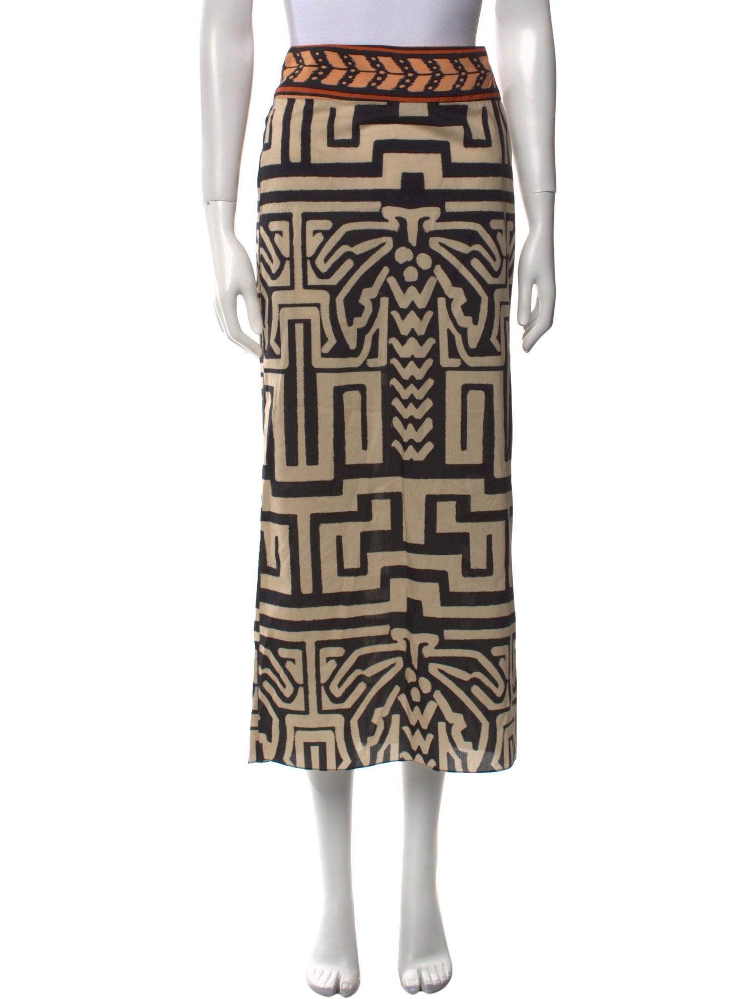 Johanna Ortiz Printed Midi Length Skirt