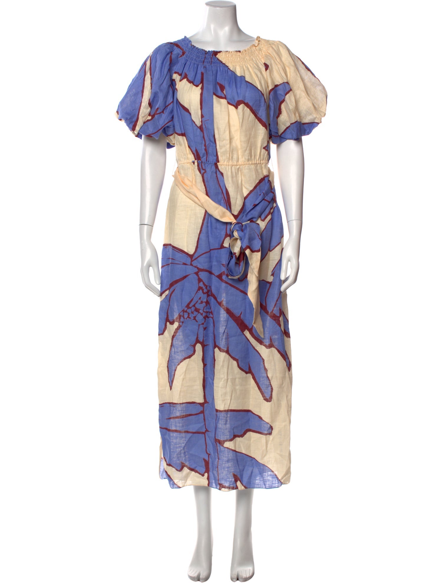 Johanna Ortiz Linen Long Dress