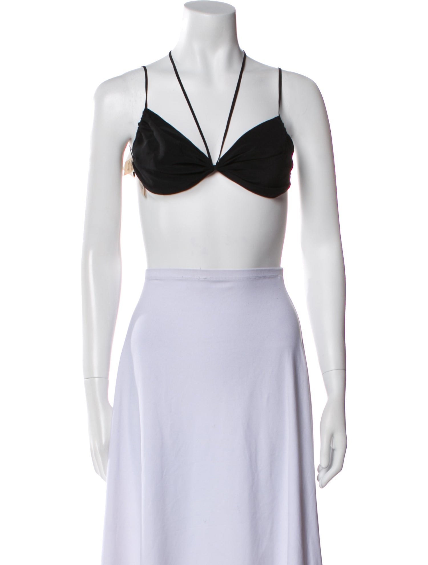 Johanna Ortiz Silk Halterneck Crop Top