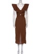 Johanna Ortiz Linen Midi Length Dress