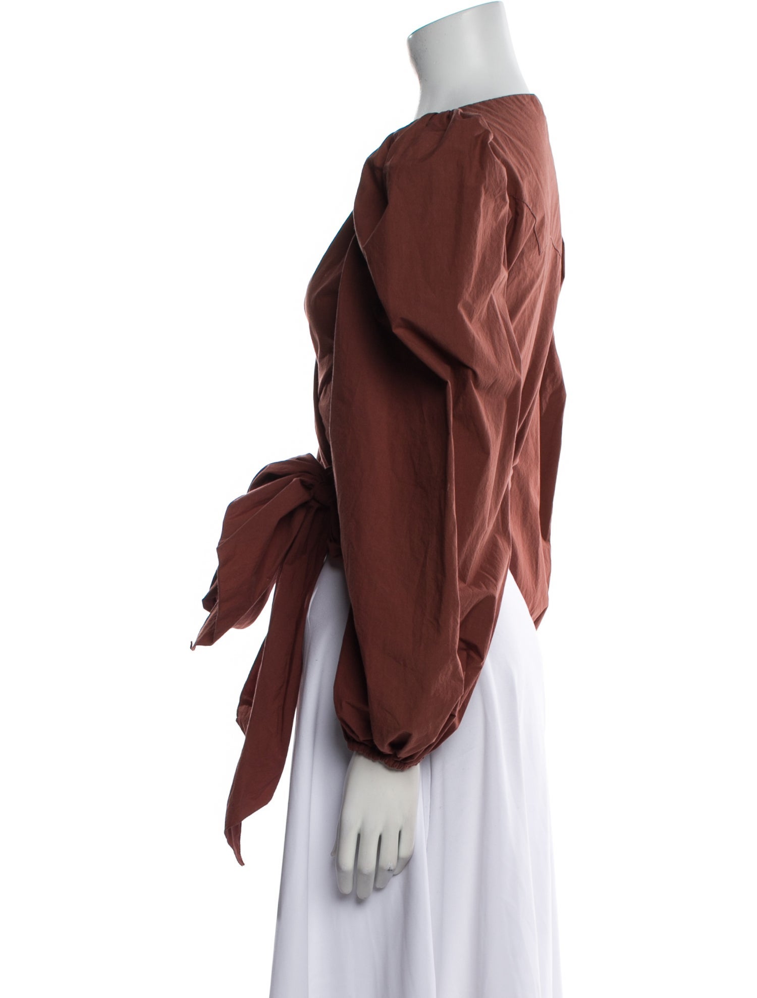 Johanna Ortiz V-Neck Long Sleeve Crop Top