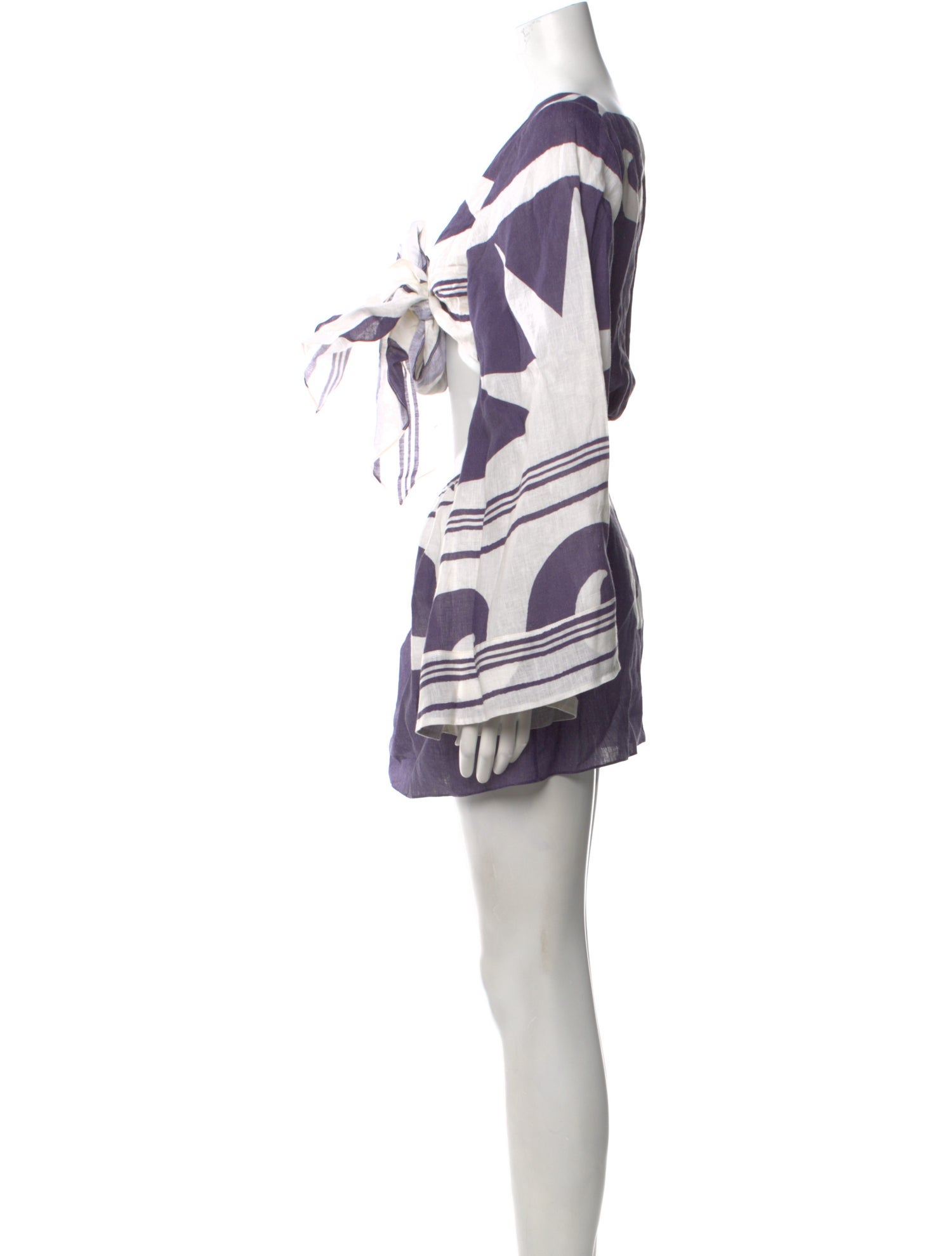 Johanna Ortiz Linen Mini Dress