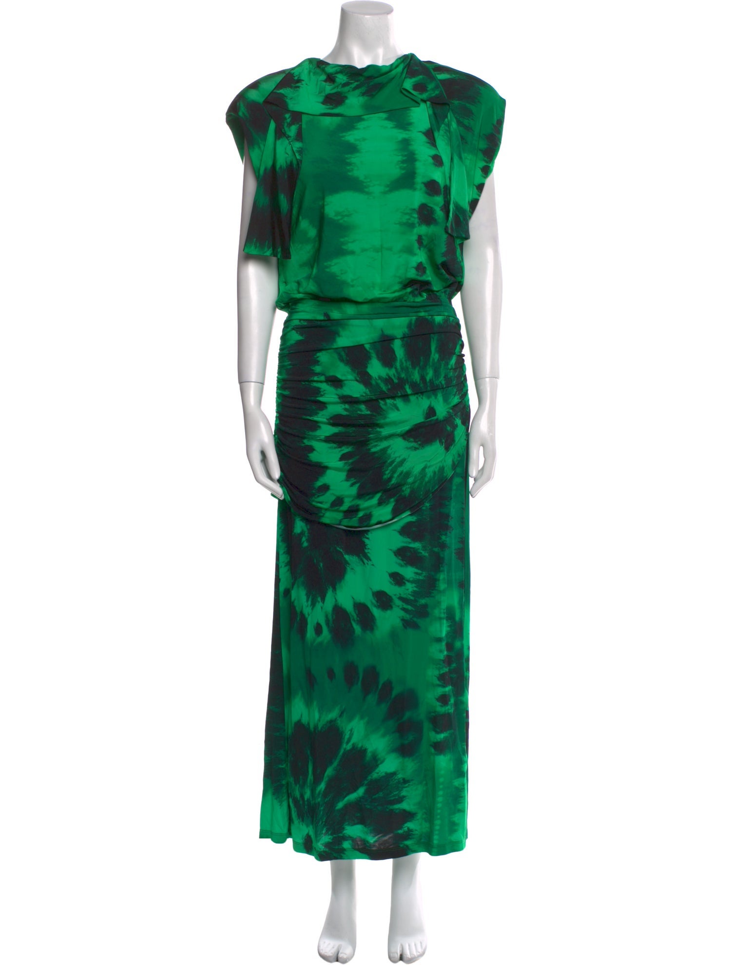 Johanna Ortiz Tie-Dye Print Long Dress