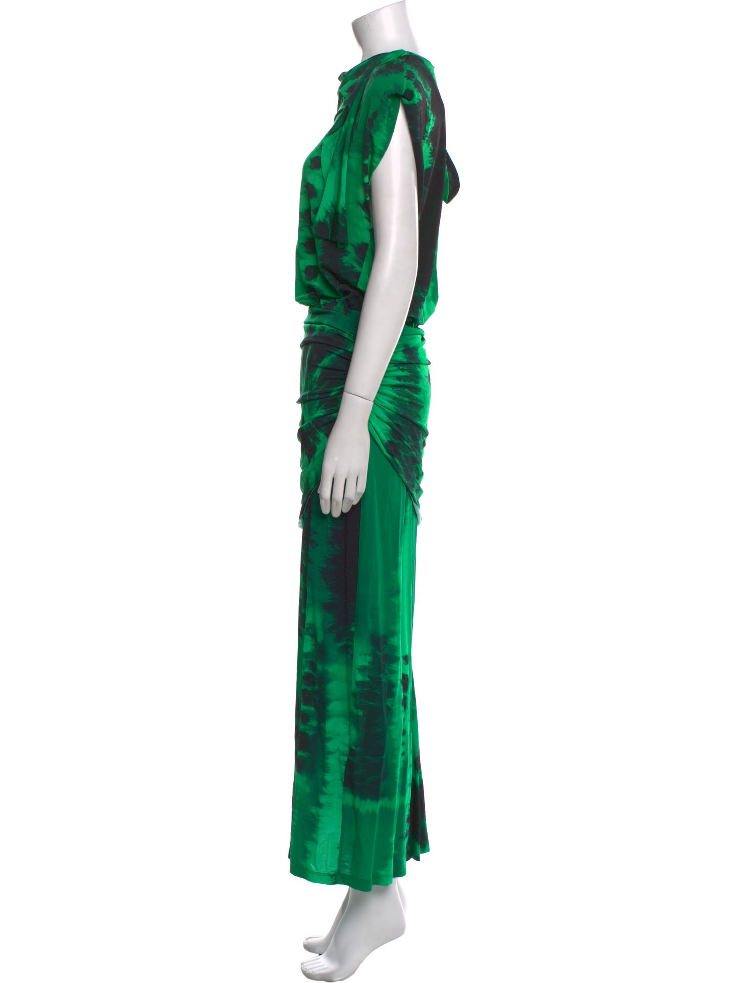 Johanna Ortiz Tie-Dye Print Long Dress