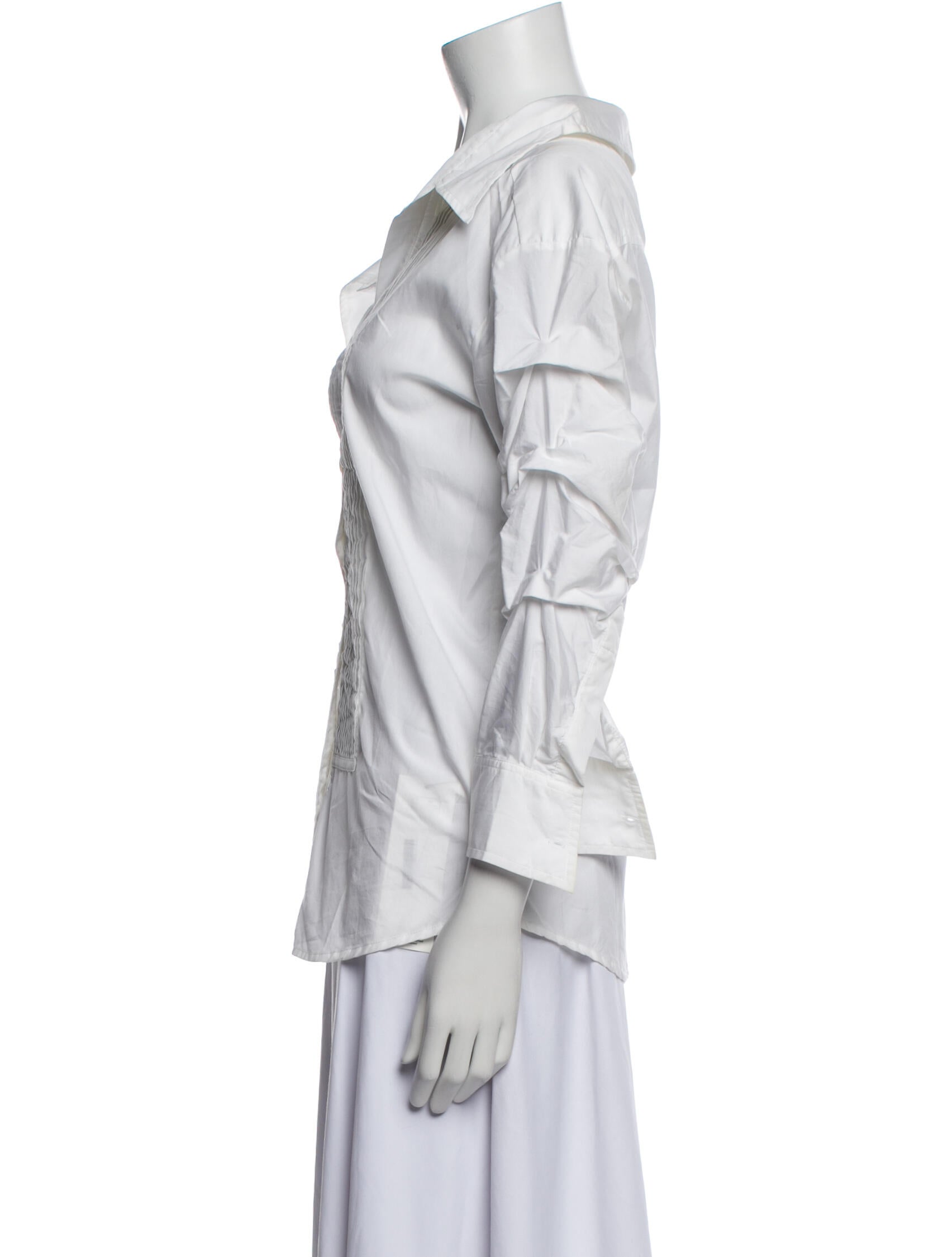 Johanna Ortiz Three-Quarter Sleeve Button-Up Top