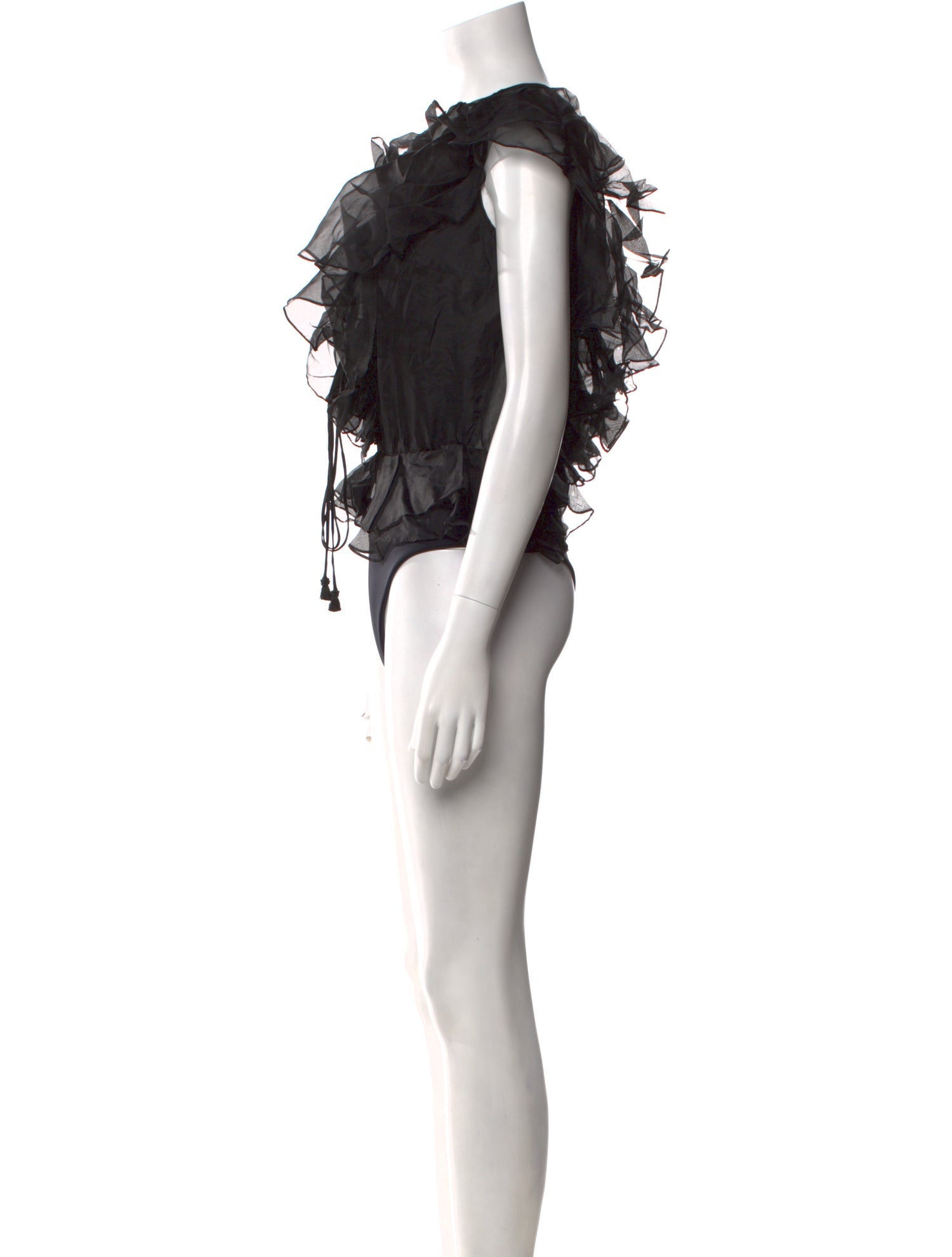 Johanna Ortiz Silk V-Neck Bodysuit