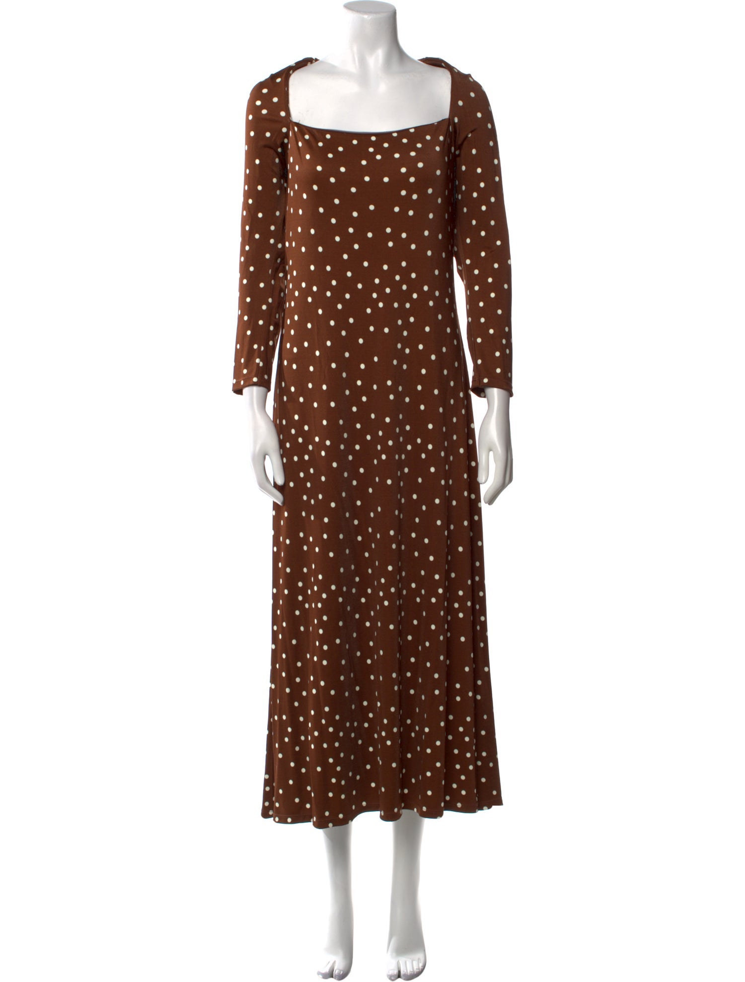 Johanna Ortiz Polka Dot Print Long Dress