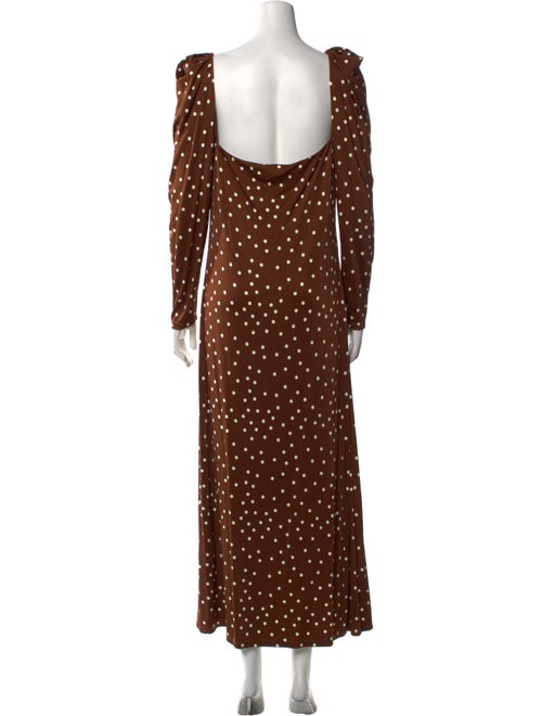 Johanna Ortiz Polka Dot Print Long Dress